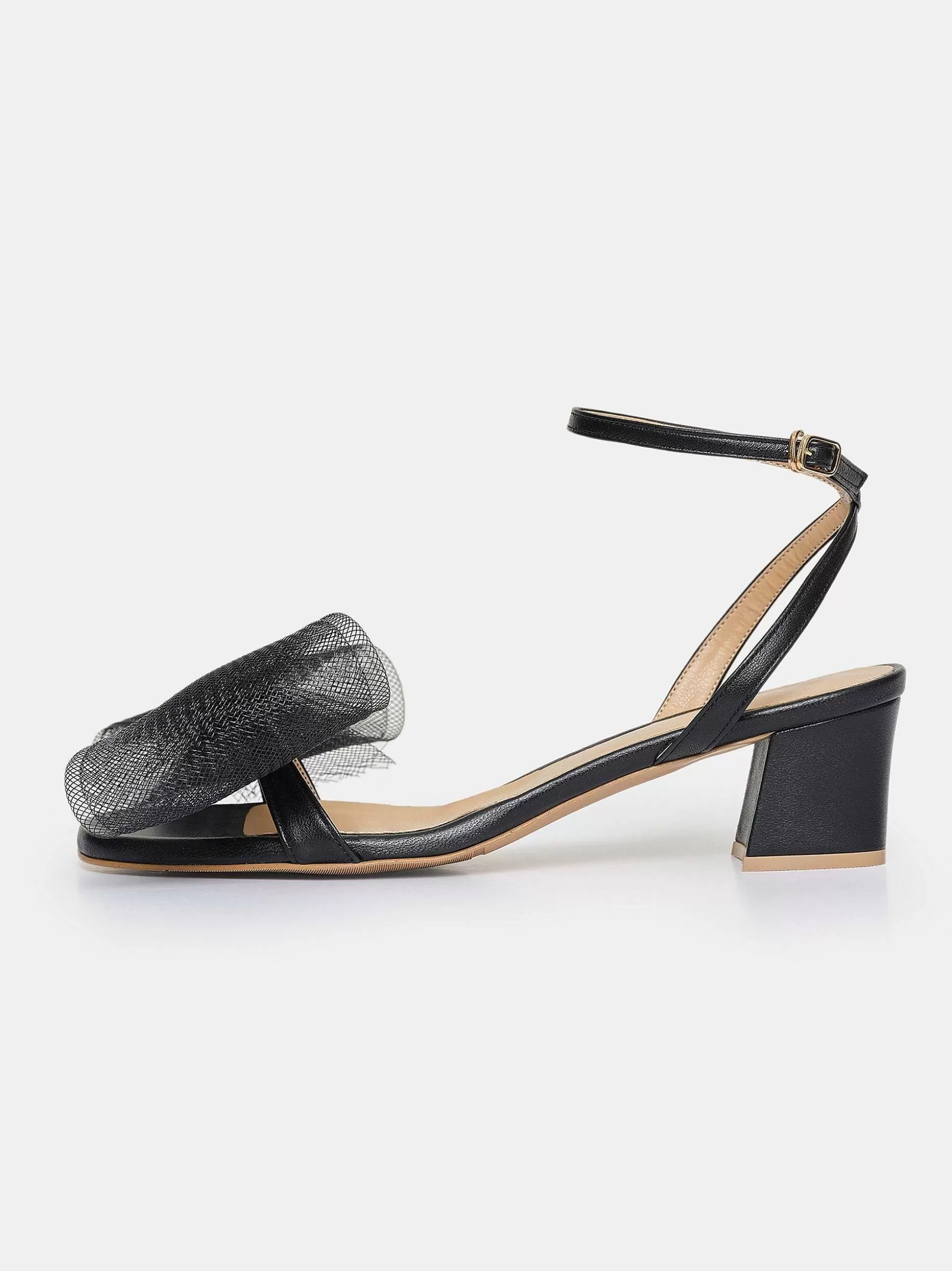 Women Source Unknown Shoes & Bags-Apogeo Tulle Bow Sandals, Black