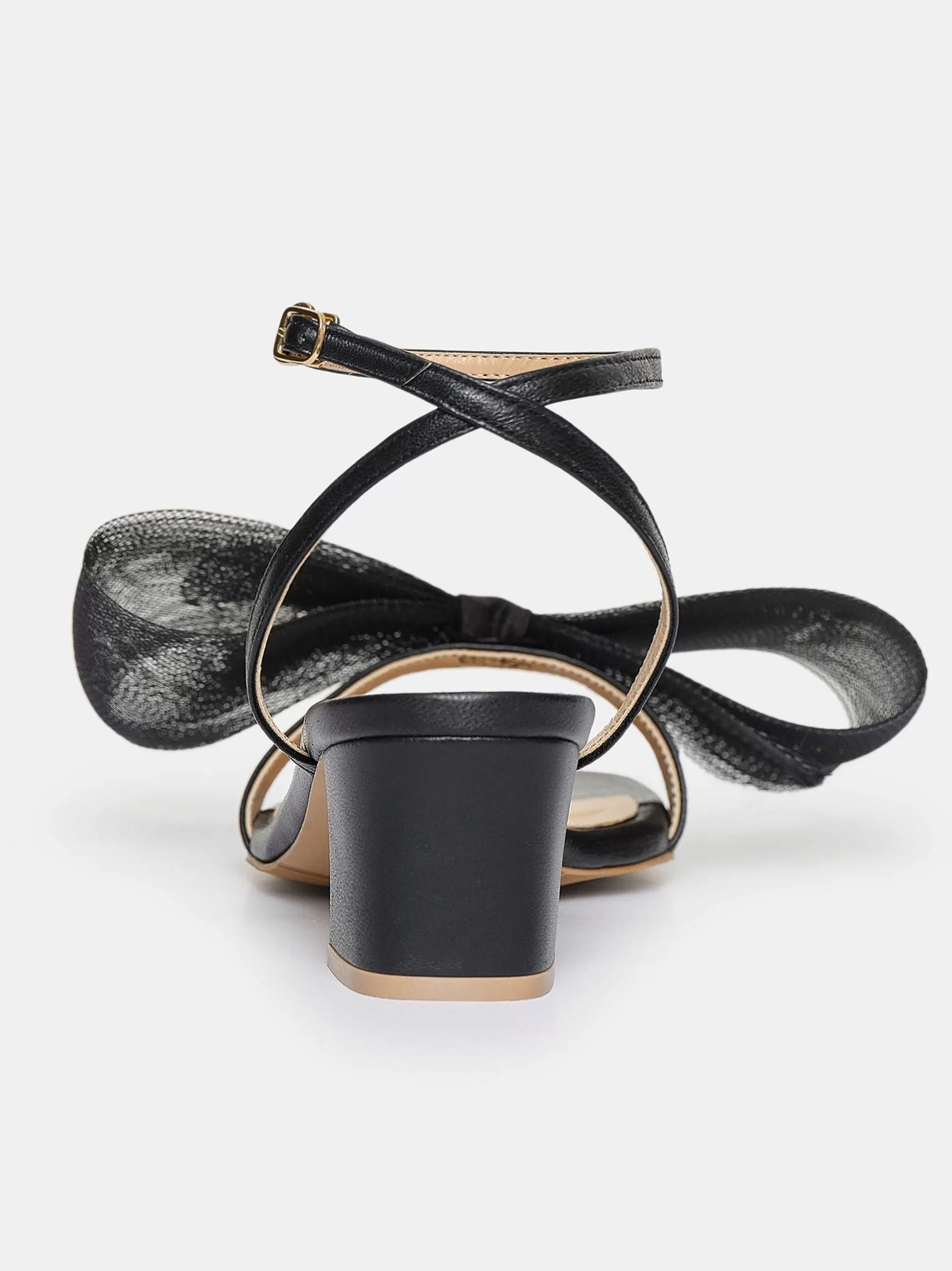 Women Source Unknown Shoes & Bags-Apogeo Tulle Bow Sandals, Black