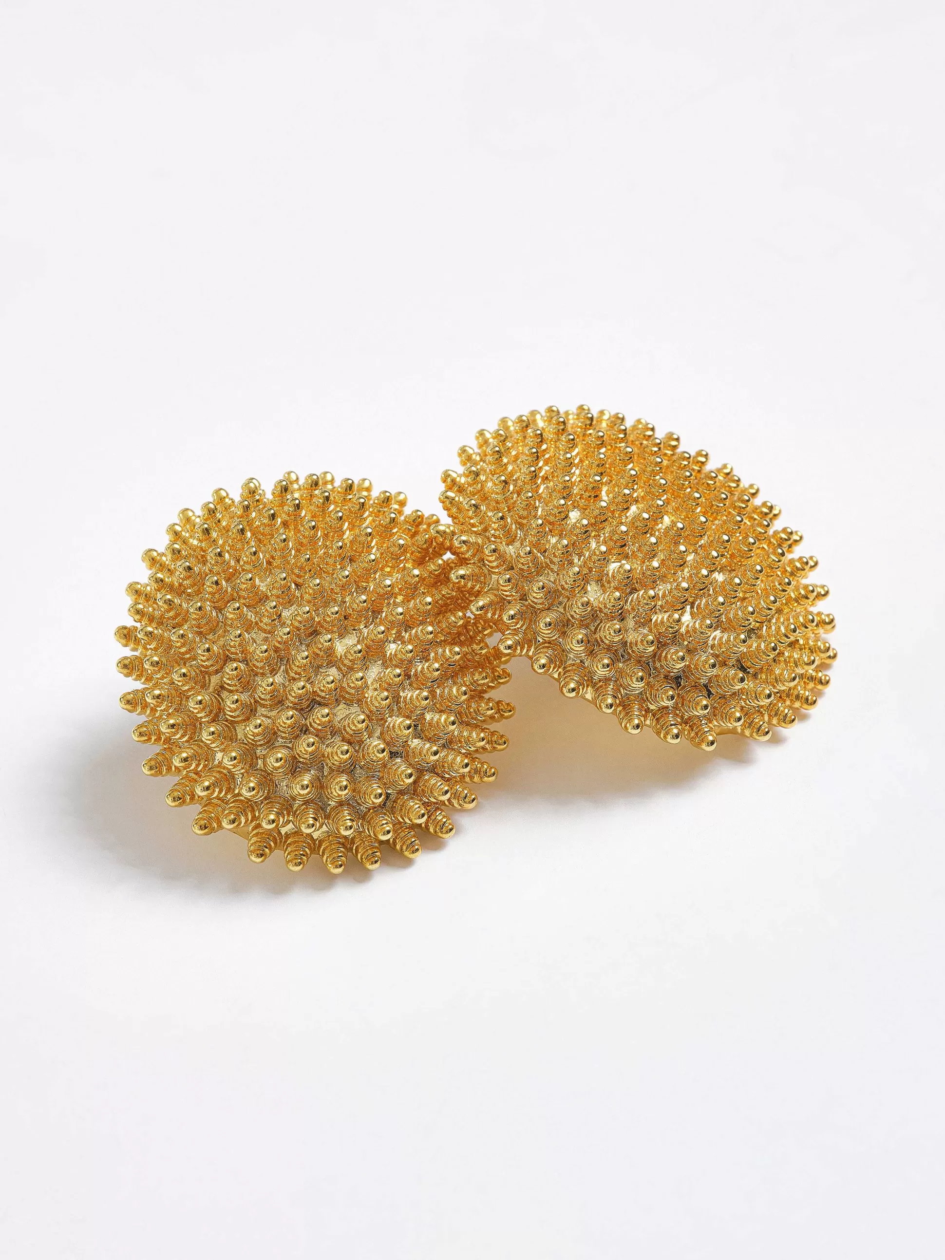 Women Source Unknown Clothing-Beaded Ball Earrings, Gold