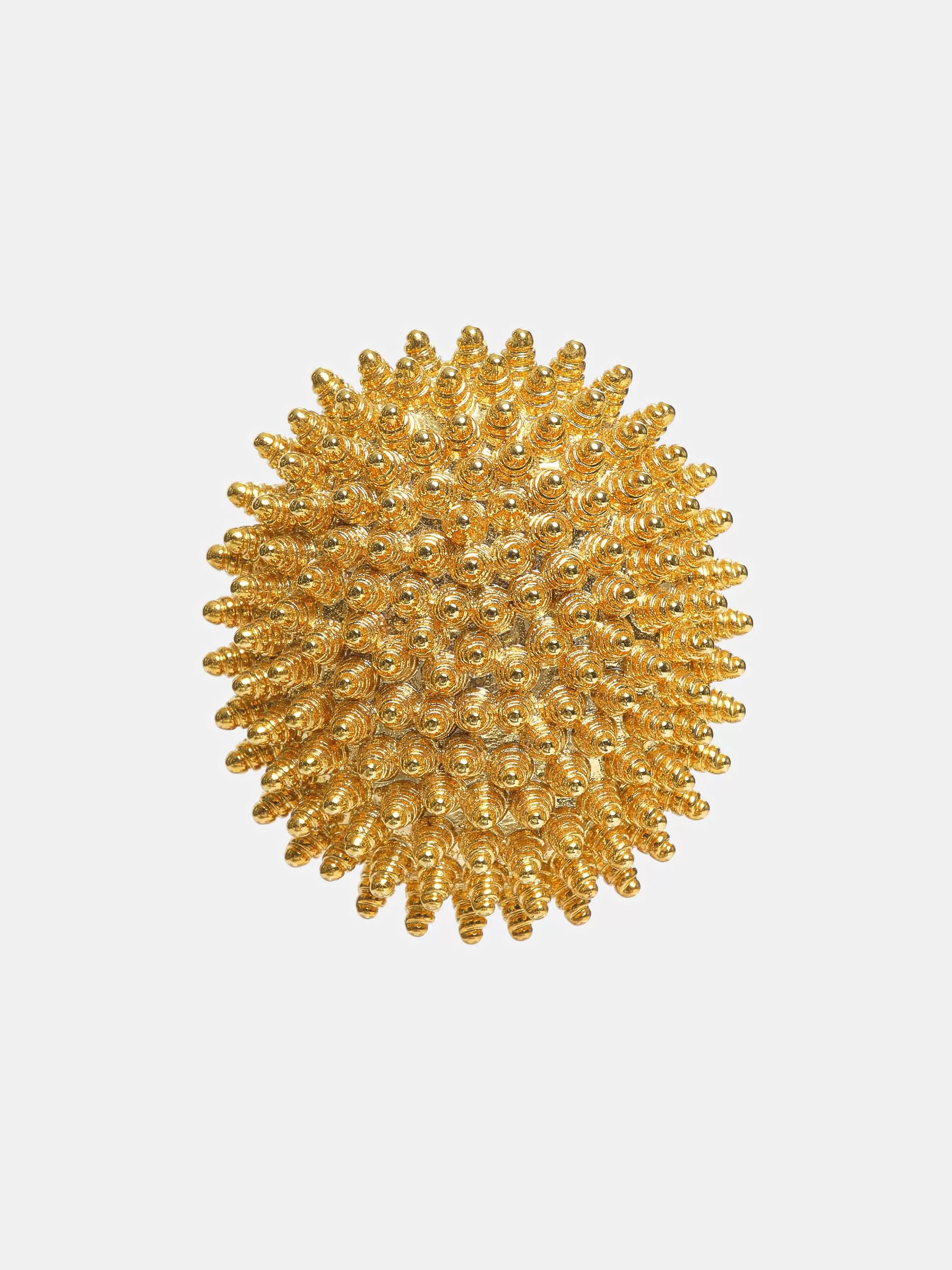 Women Source Unknown Clothing-Beaded Ball Earrings, Gold