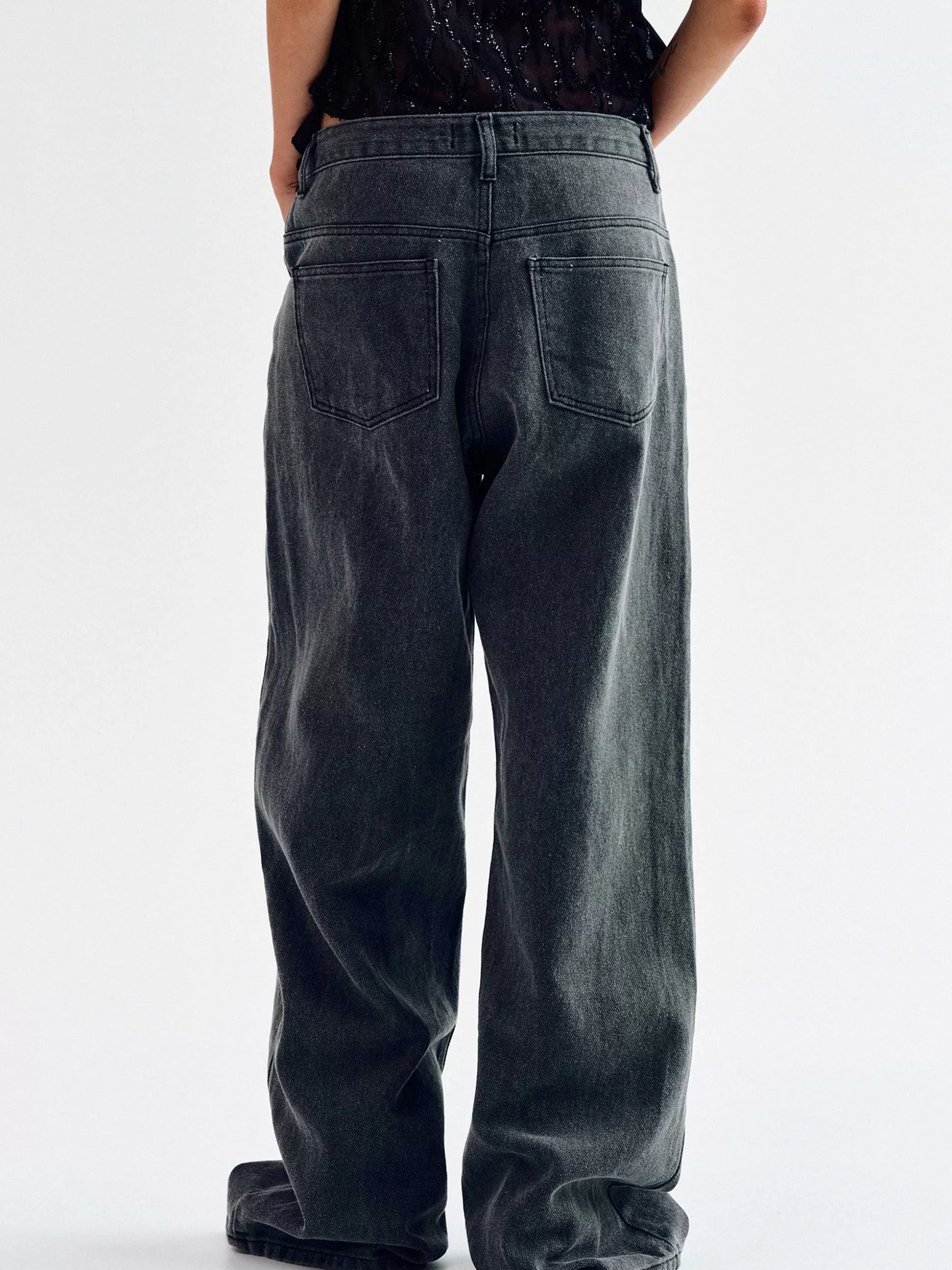 Women Source Unknown Clothing-Boyfriend Pigment Jeans, Sharkskin