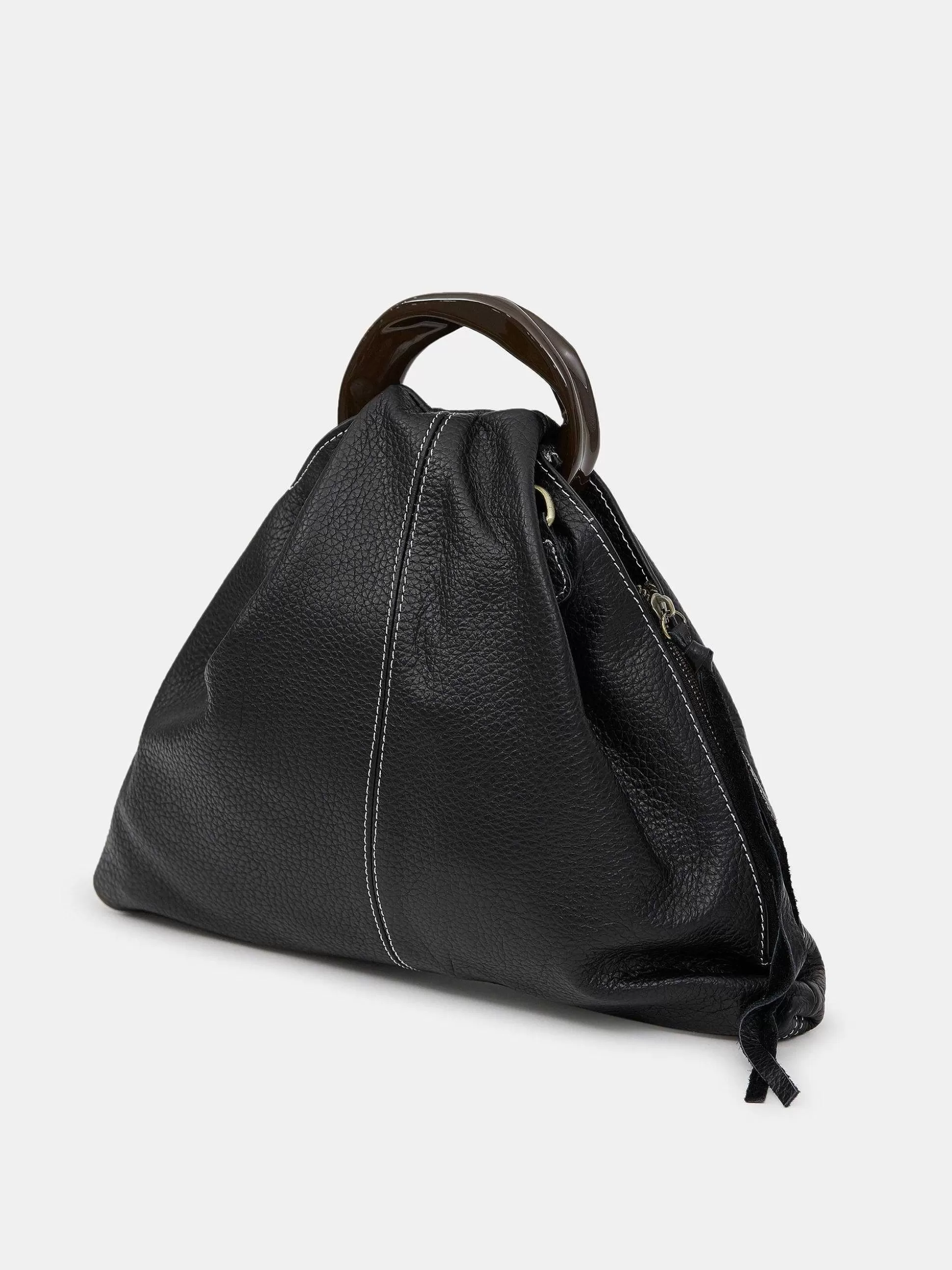 Women Source Unknown Shoes & Bags-Calfskin Triangle Tote, Black