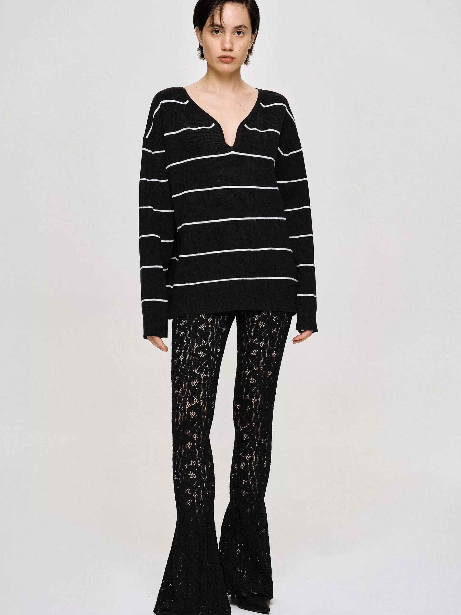 Women Source Unknown Accessories-Chantilly Lace Pants, Black