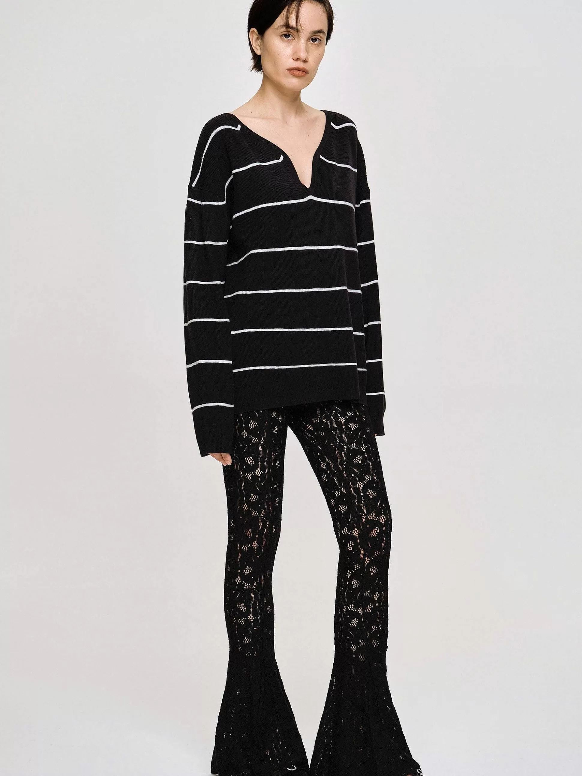 Women Source Unknown Accessories-Chantilly Lace Pants, Black