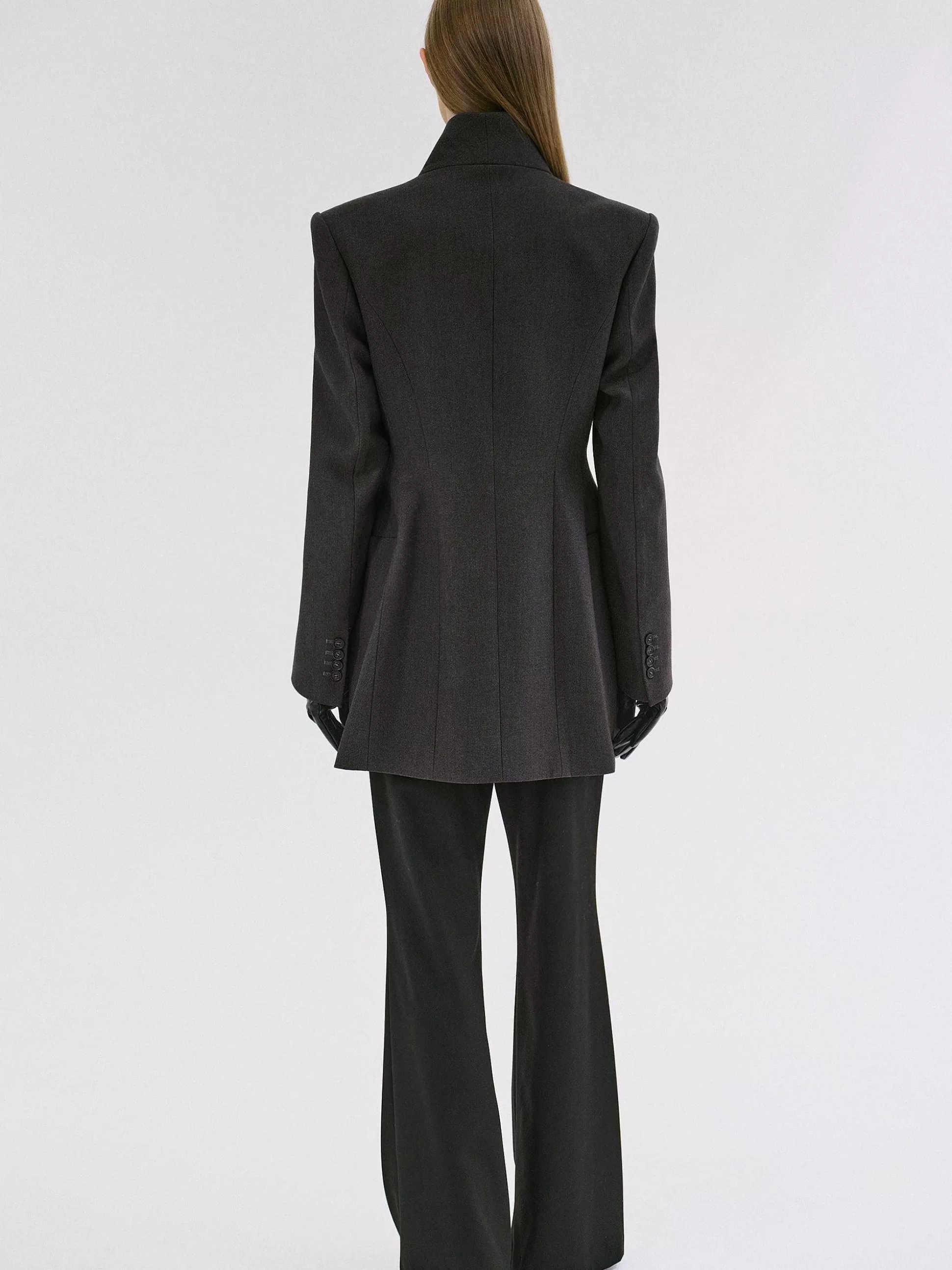 Women Source Unknown Outerwear-Corrin Wrap Blazer, Charcoal