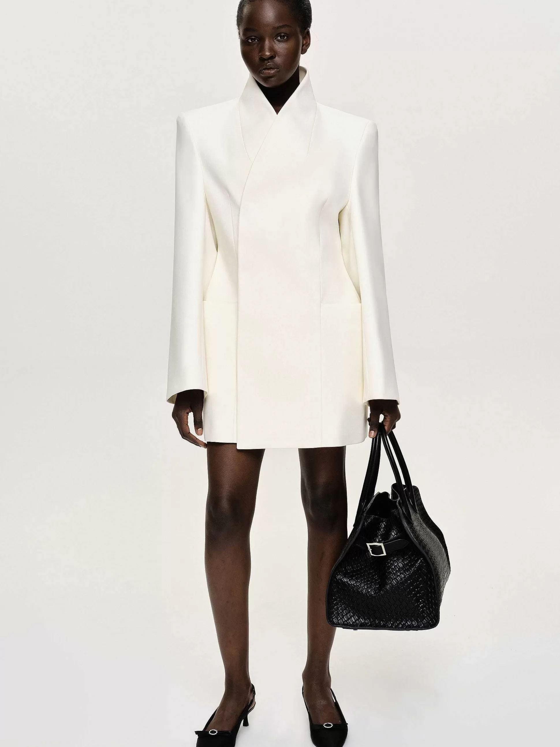 Women Source Unknown Outerwear-Corrin Wrap Blazer, Cream