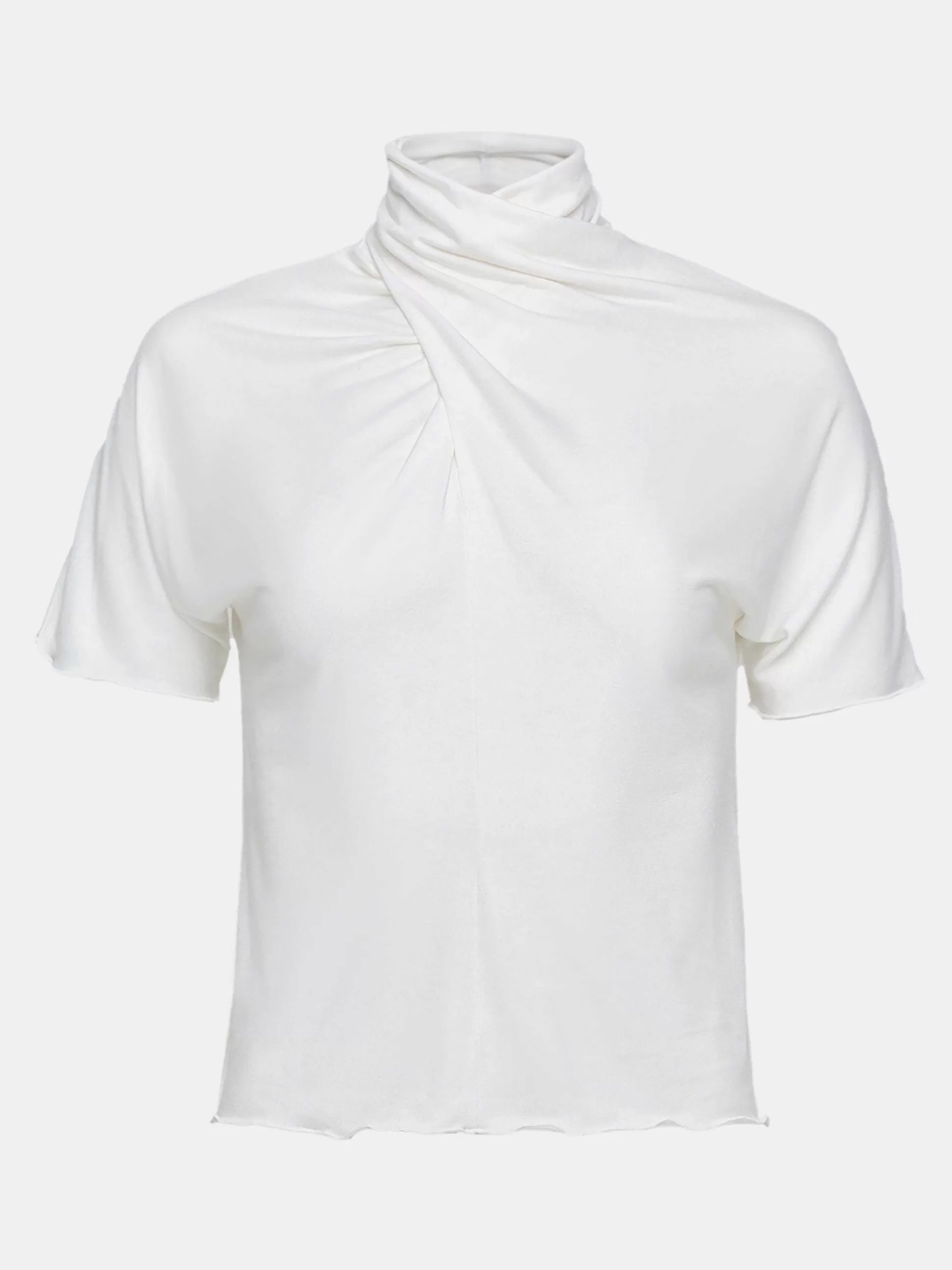 Women Source Unknown Tops-Daye Cross Neck T-Shirt, White