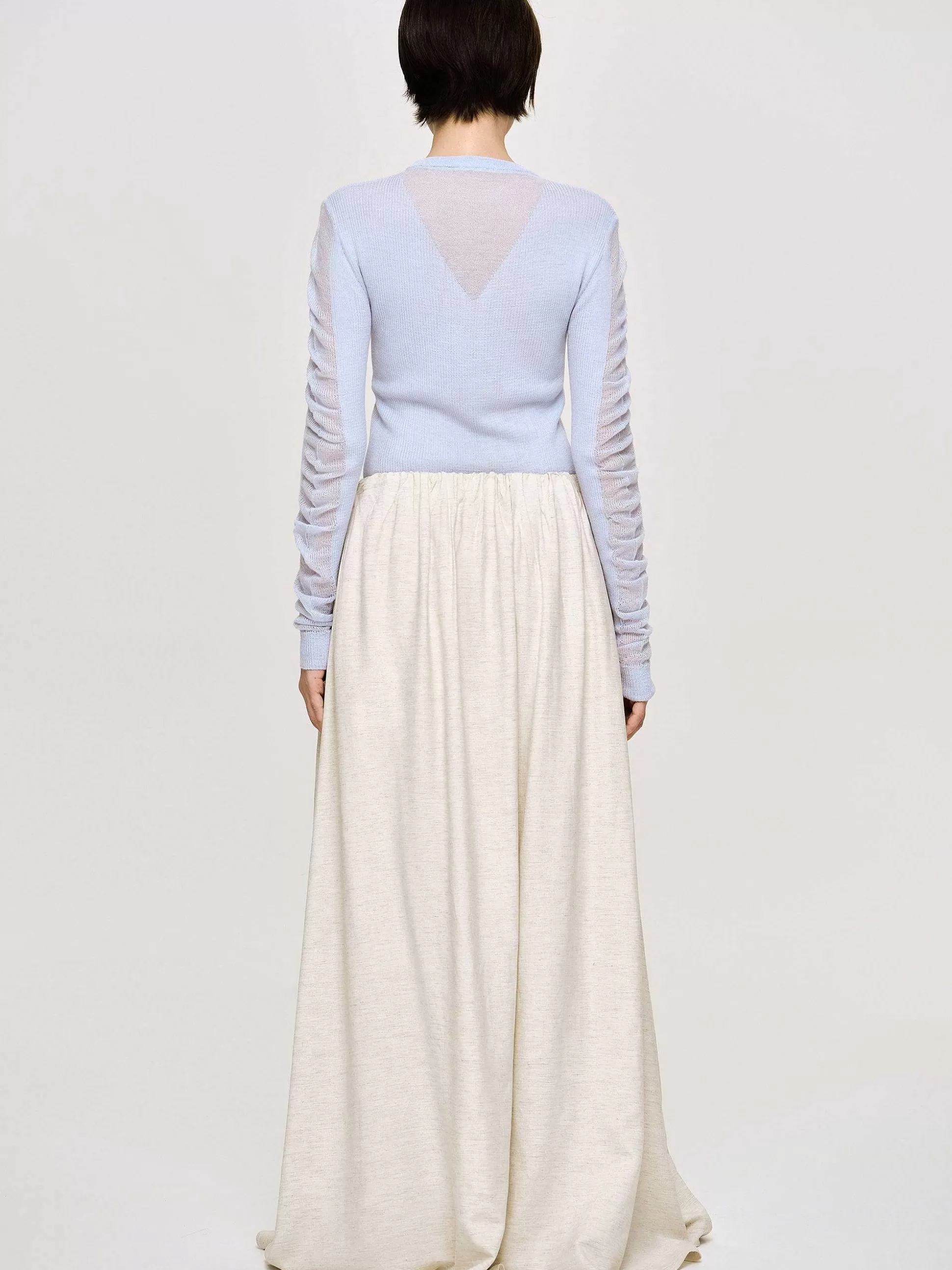 Women Source Unknown Bottoms-Dhanila Floor-Length Linen Skirt, Natural