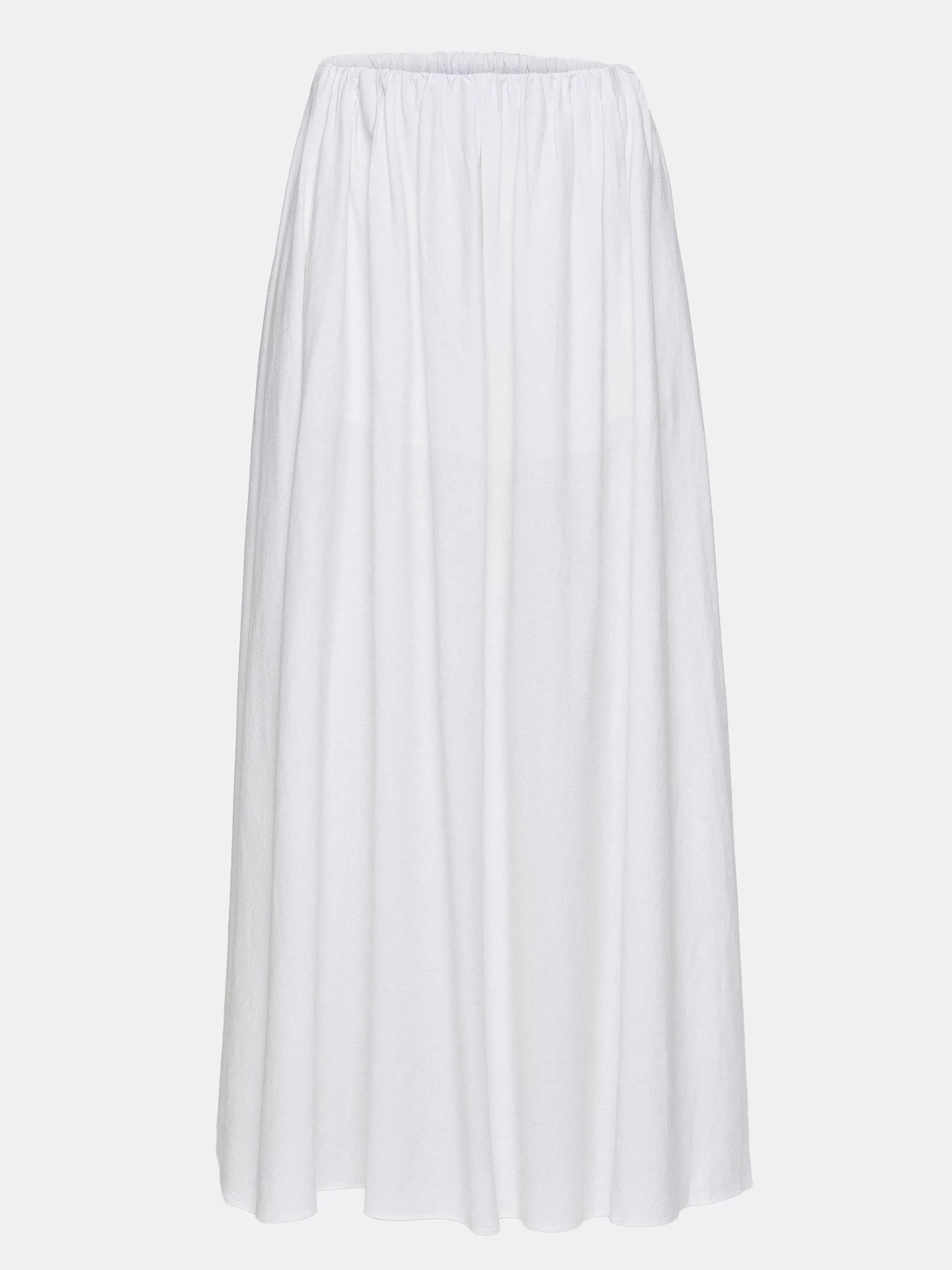 Women Source Unknown Bottoms-Dhanila Floor-Length Linen Skirt, Optic White