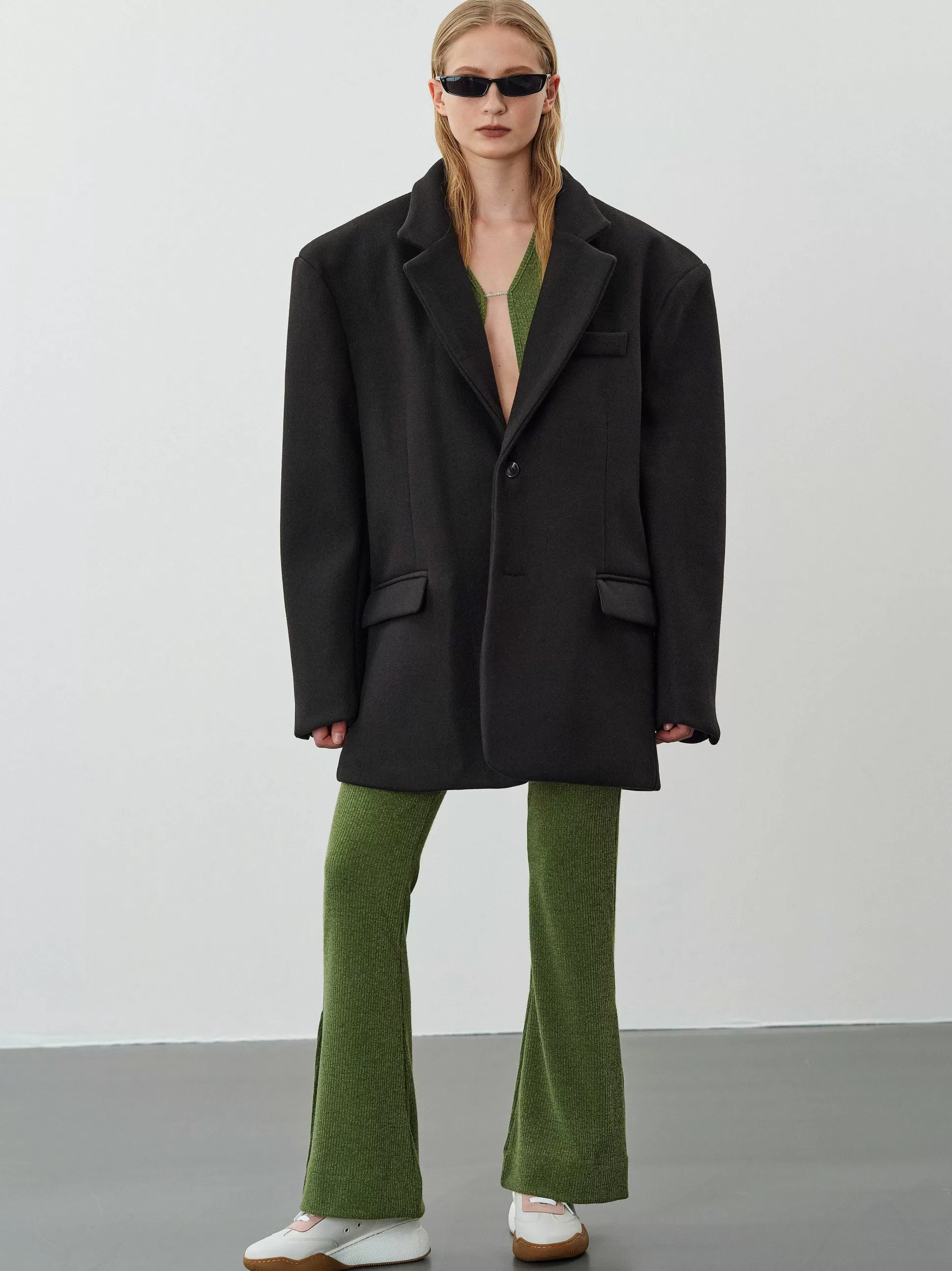 Women Source Unknown Accessories-Hayk Oversized Boyfriend Blazer, Black
