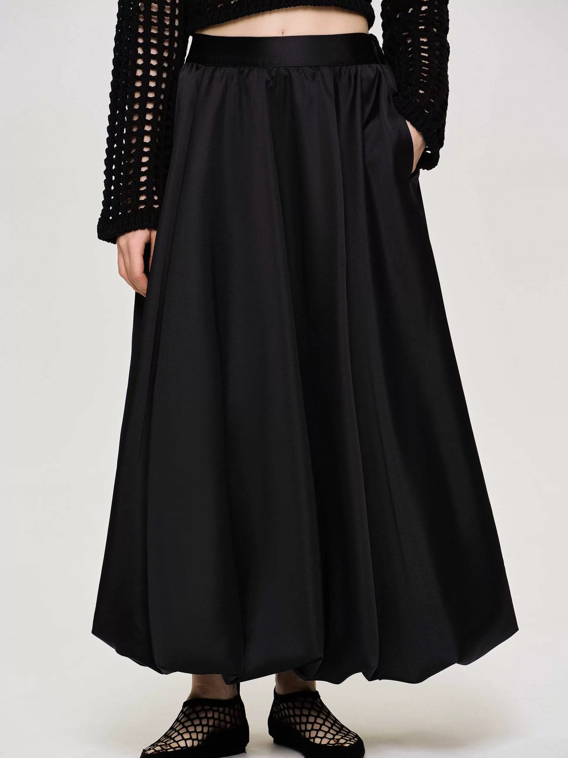 Women Source Unknown Bottoms-Kaleido Puffball Skirt, Black