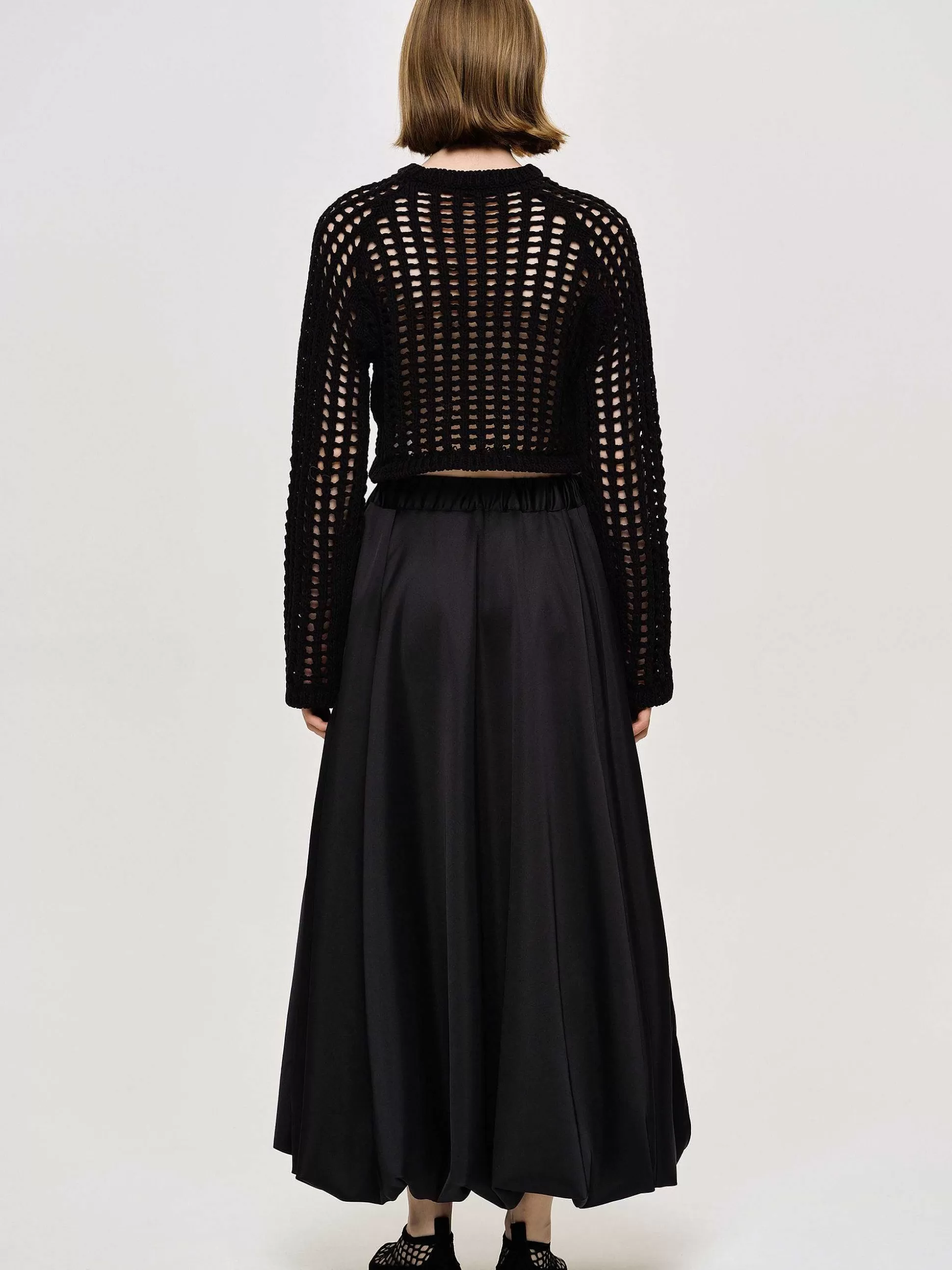 Women Source Unknown Bottoms-Kaleido Puffball Skirt, Black