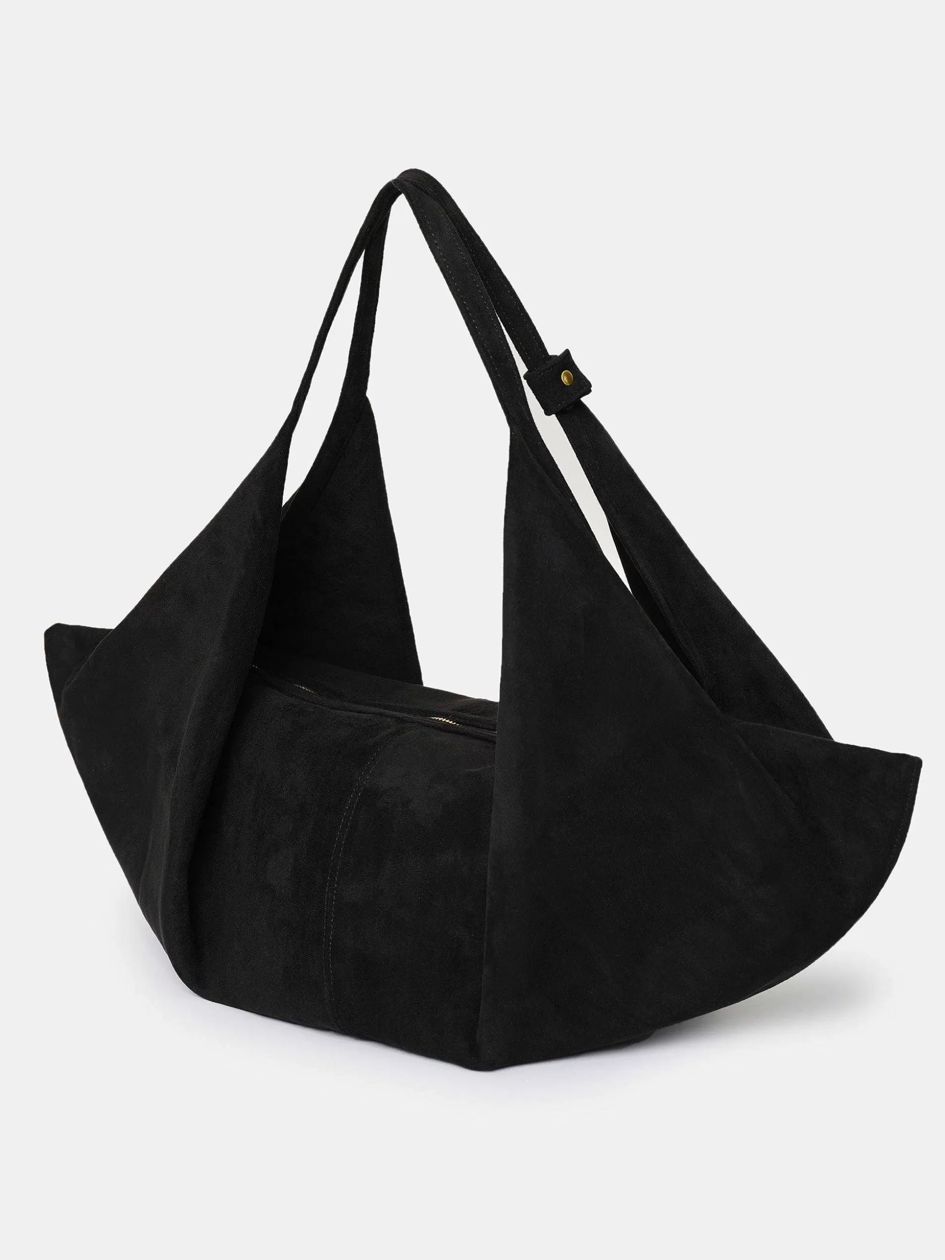Women Source Unknown Shoes & Bags-Large Fortune Cookie Bag, Suede Black