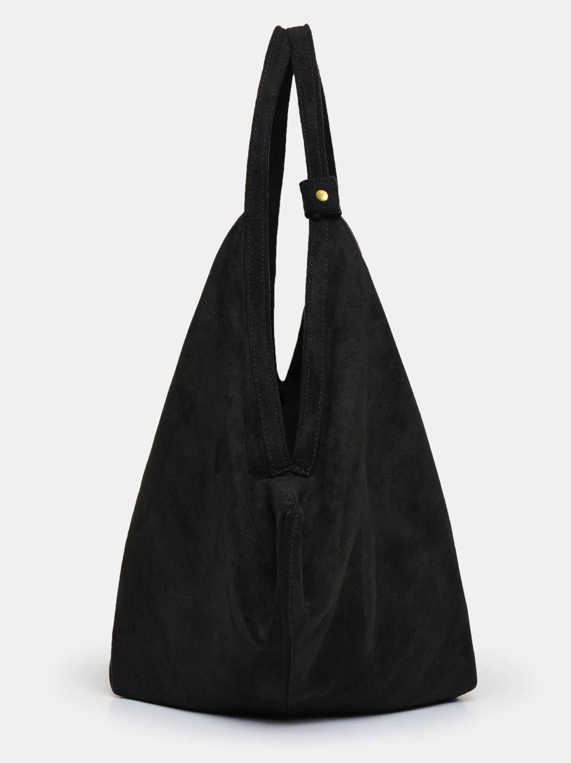 Women Source Unknown Shoes & Bags-Large Fortune Cookie Bag, Suede Black