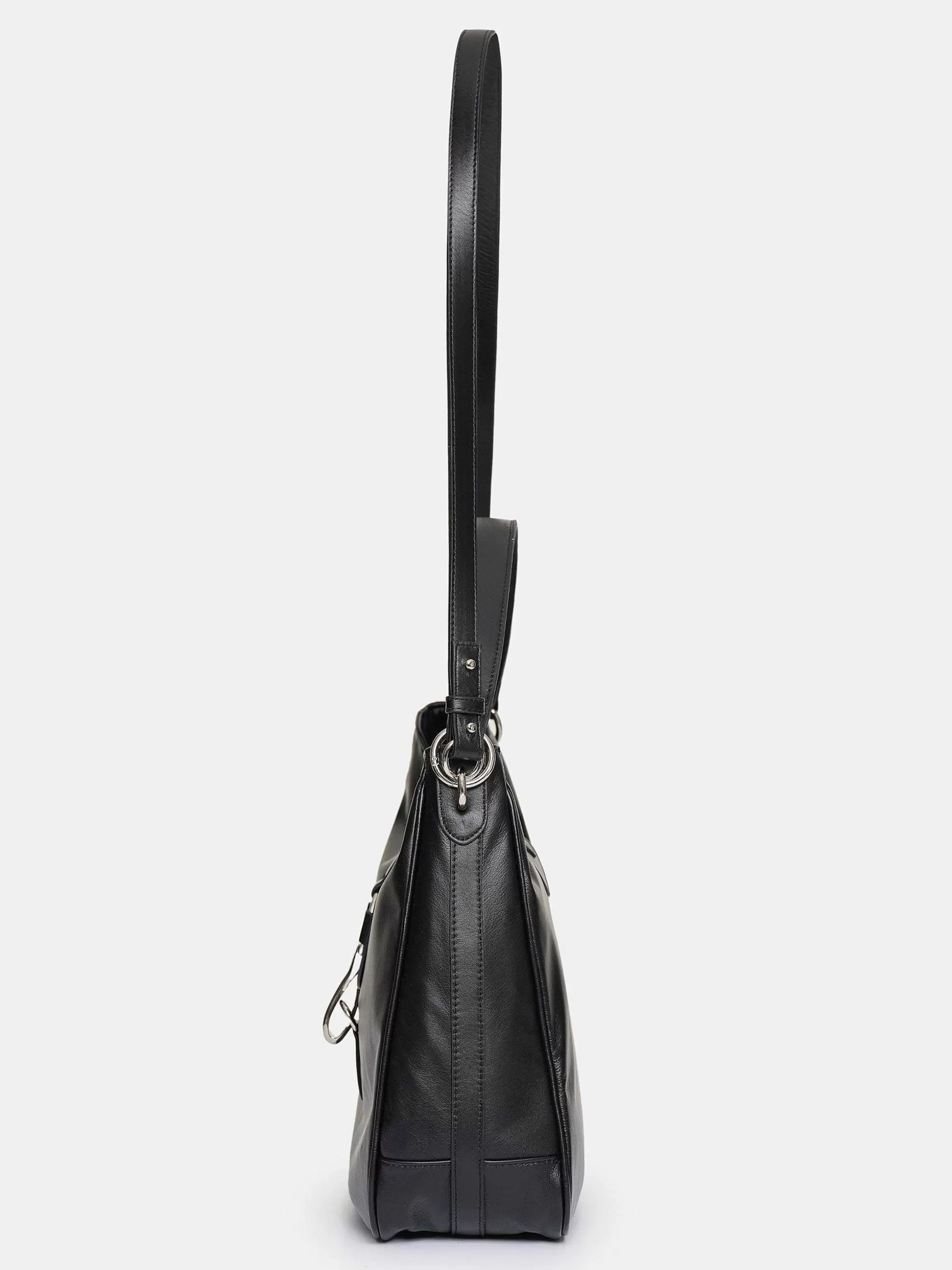 Women Source Unknown Shoes & Bags-Leather Hobo Bag, Black