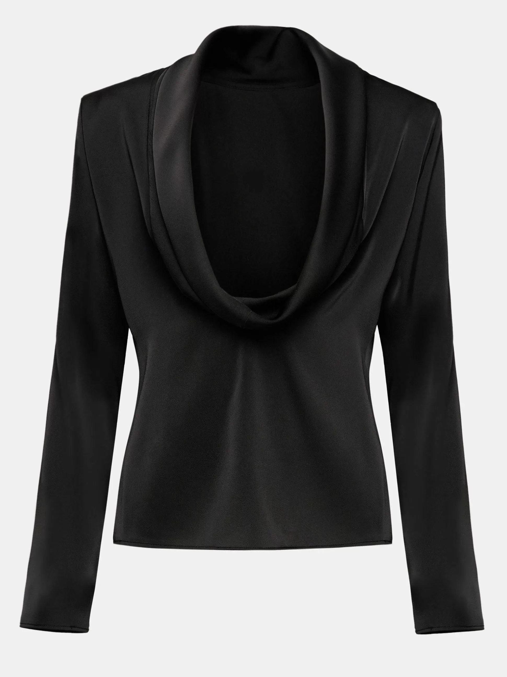 Women Source Unknown Tops-Leiva Cowl-Back Blouse, Black