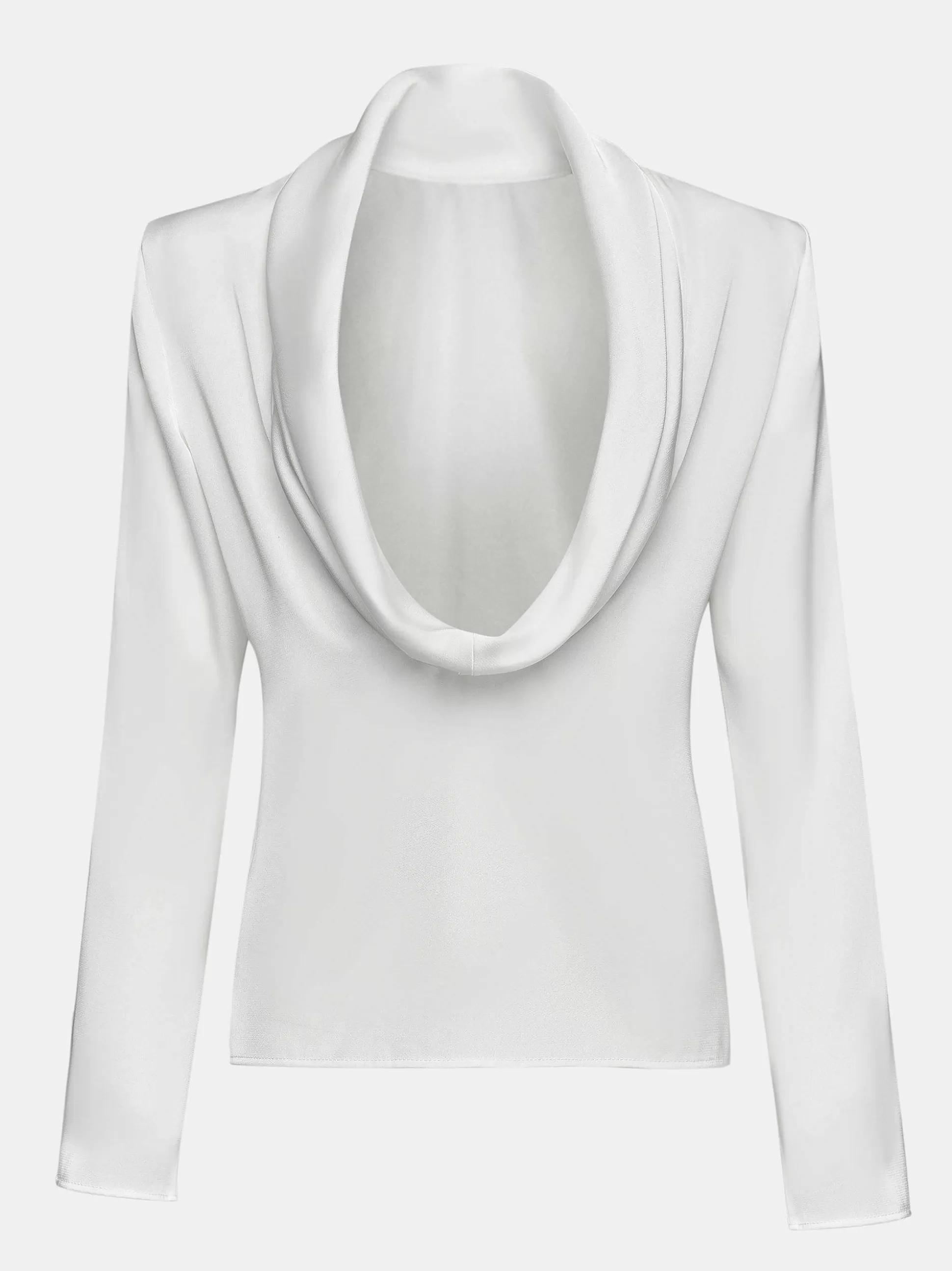 Women Source Unknown Tops-Leiva Cowl-Back Blouse, White