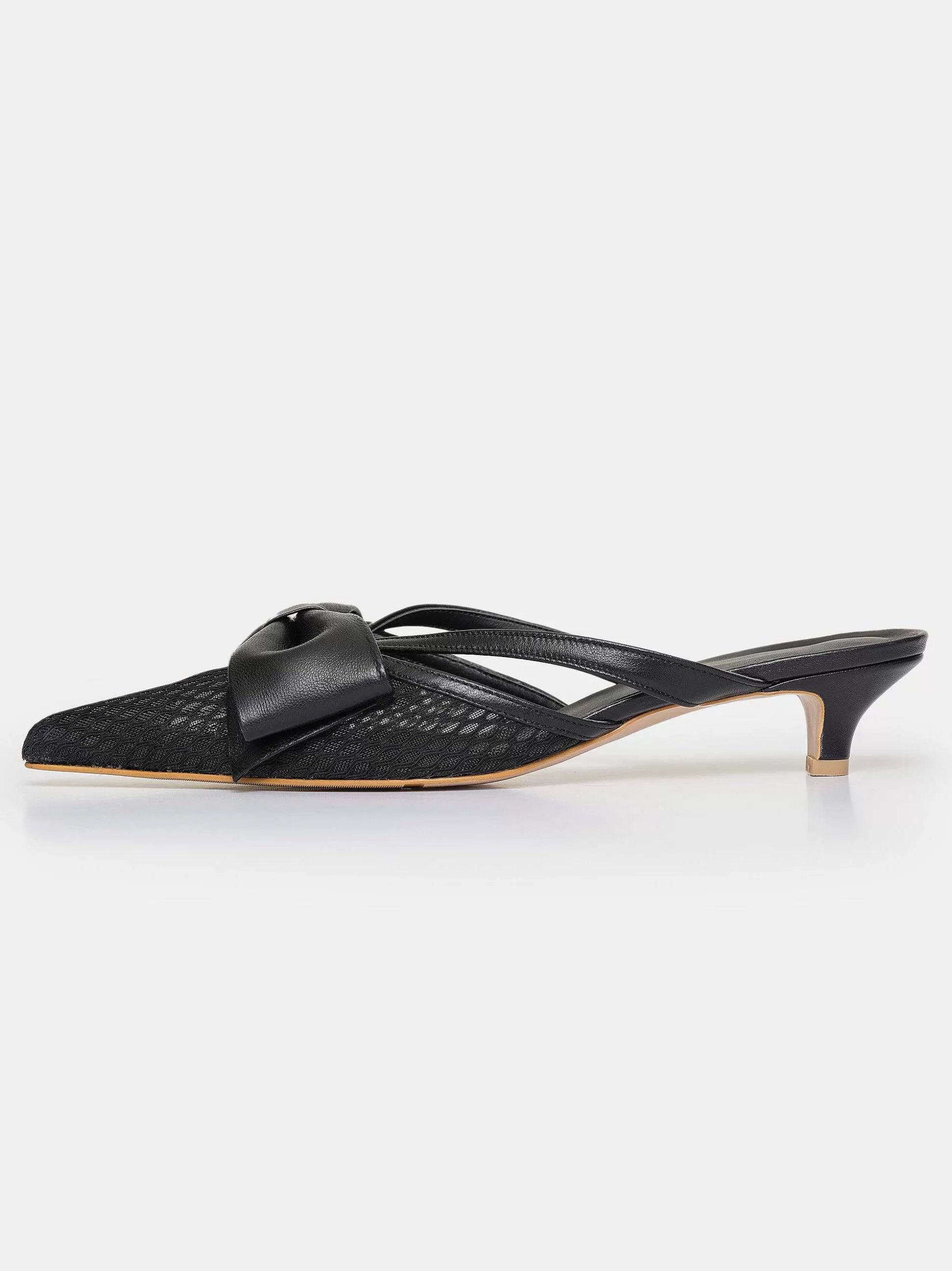 Women Source Unknown Shoes & Bags-Lisa Mesh Bow Mules, Black