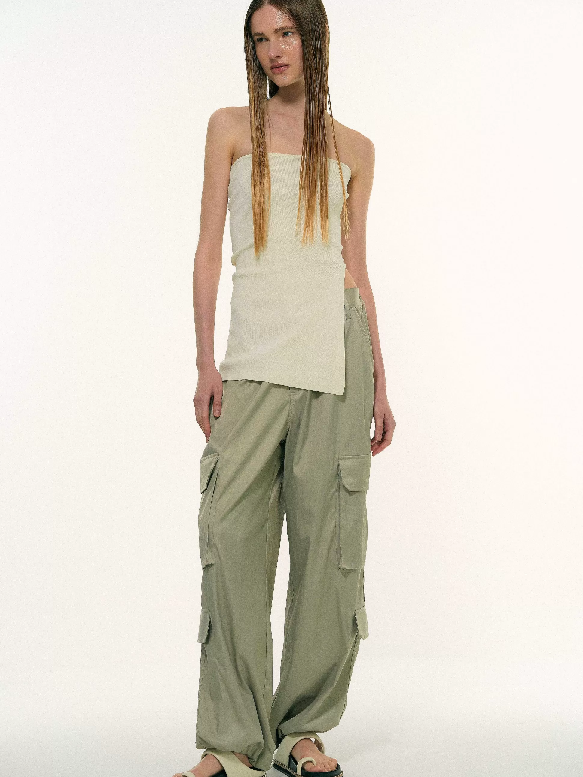 Women Source Unknown Accessories-Long Split Bandeau, Powder