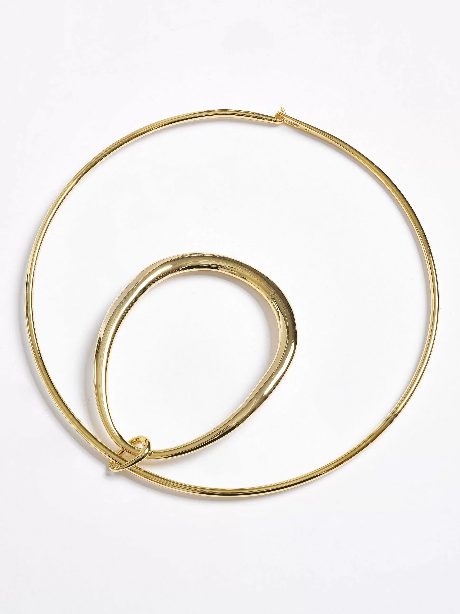Women Source Unknown Accessories-Loop Choker, Gold