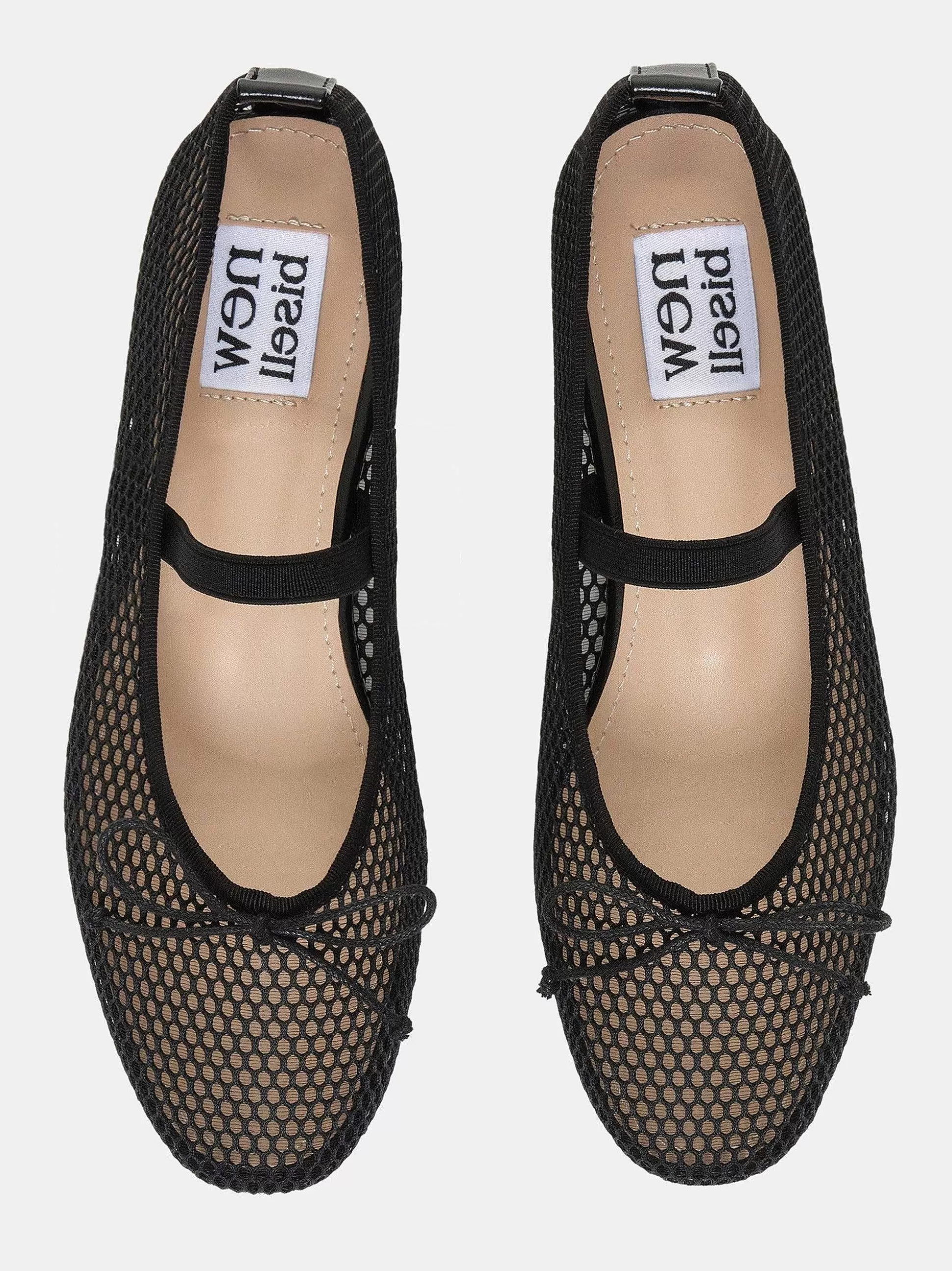 Women Source Unknown Shoes & Bags-Mary Jane Mesh Ballet Flats, Black