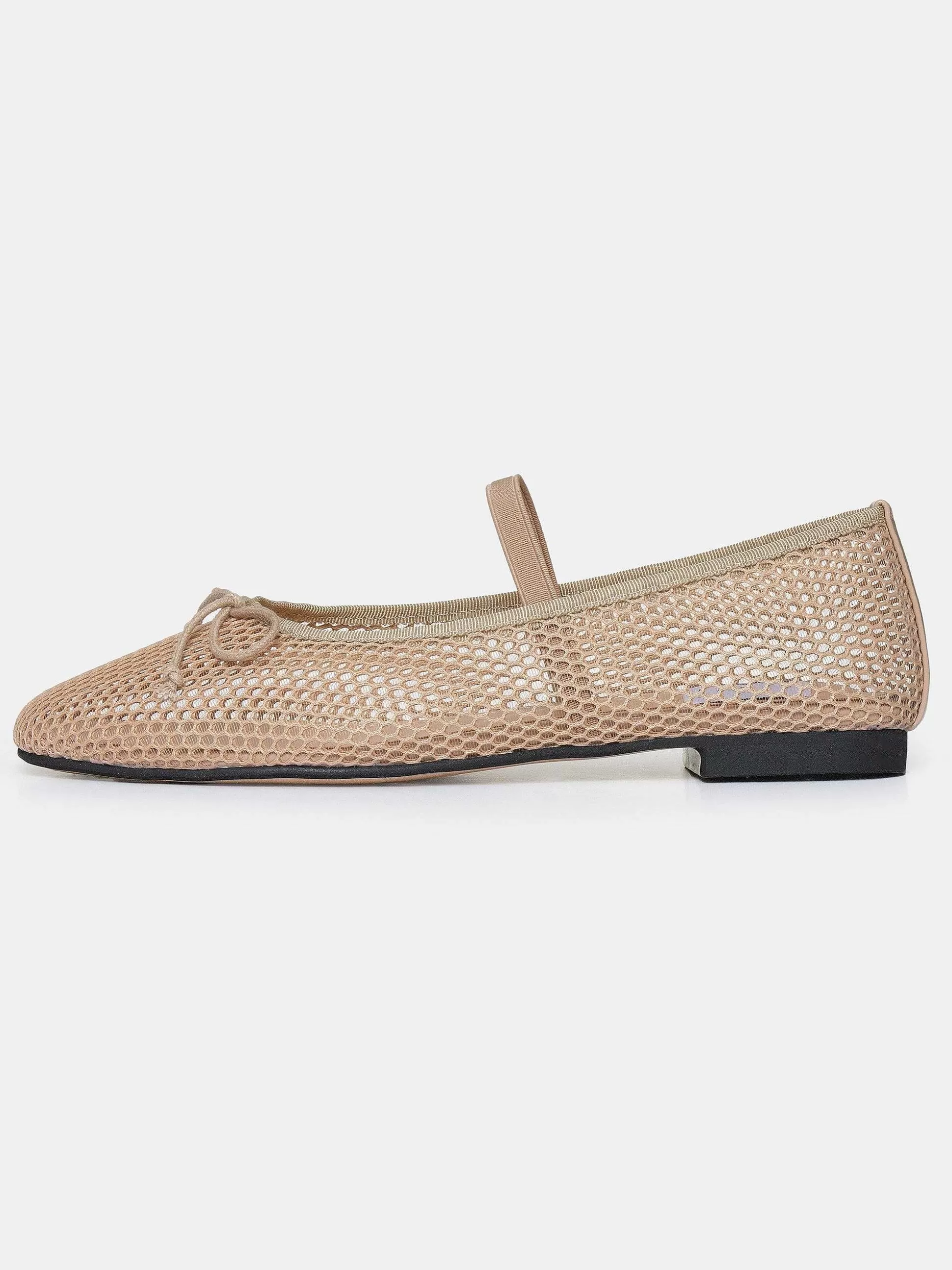 Women Source Unknown Shoes & Bags-Mary Jane Mesh Ballet Flats, Taupe