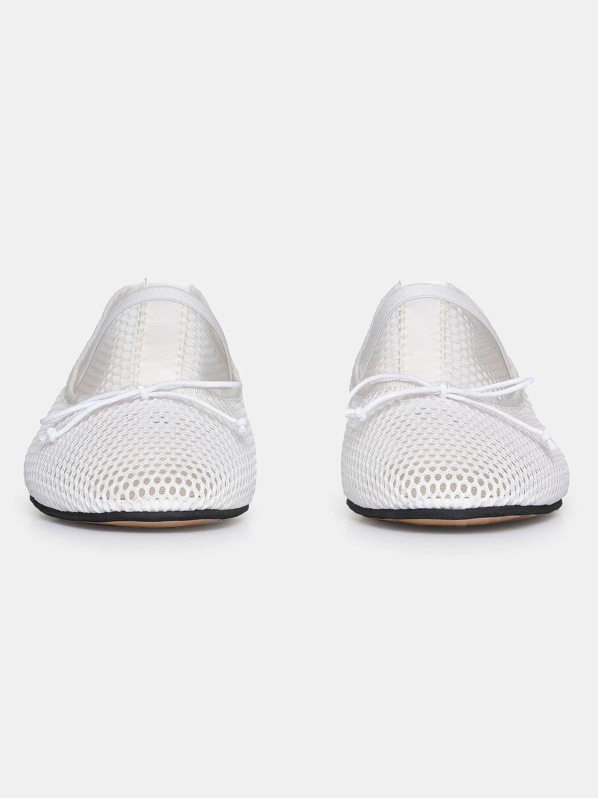 Women Source Unknown Shoes & Bags-Mary Jane Mesh Ballet Flats, White