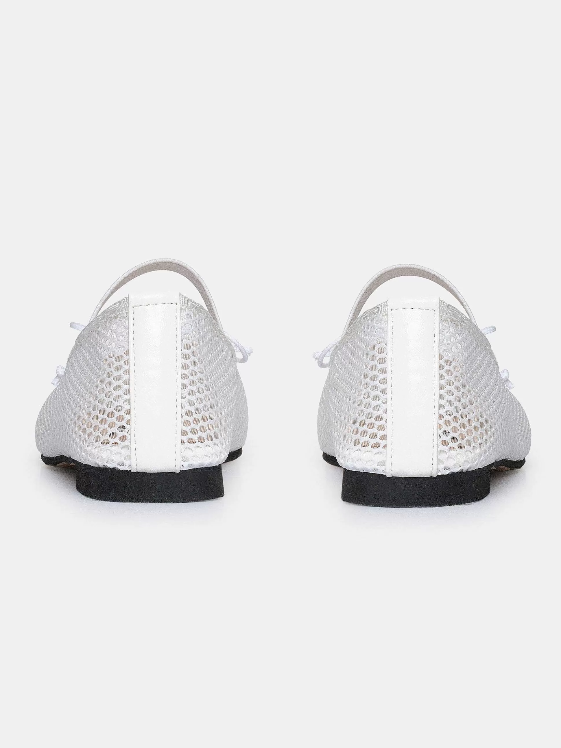 Women Source Unknown Shoes & Bags-Mary Jane Mesh Ballet Flats, White