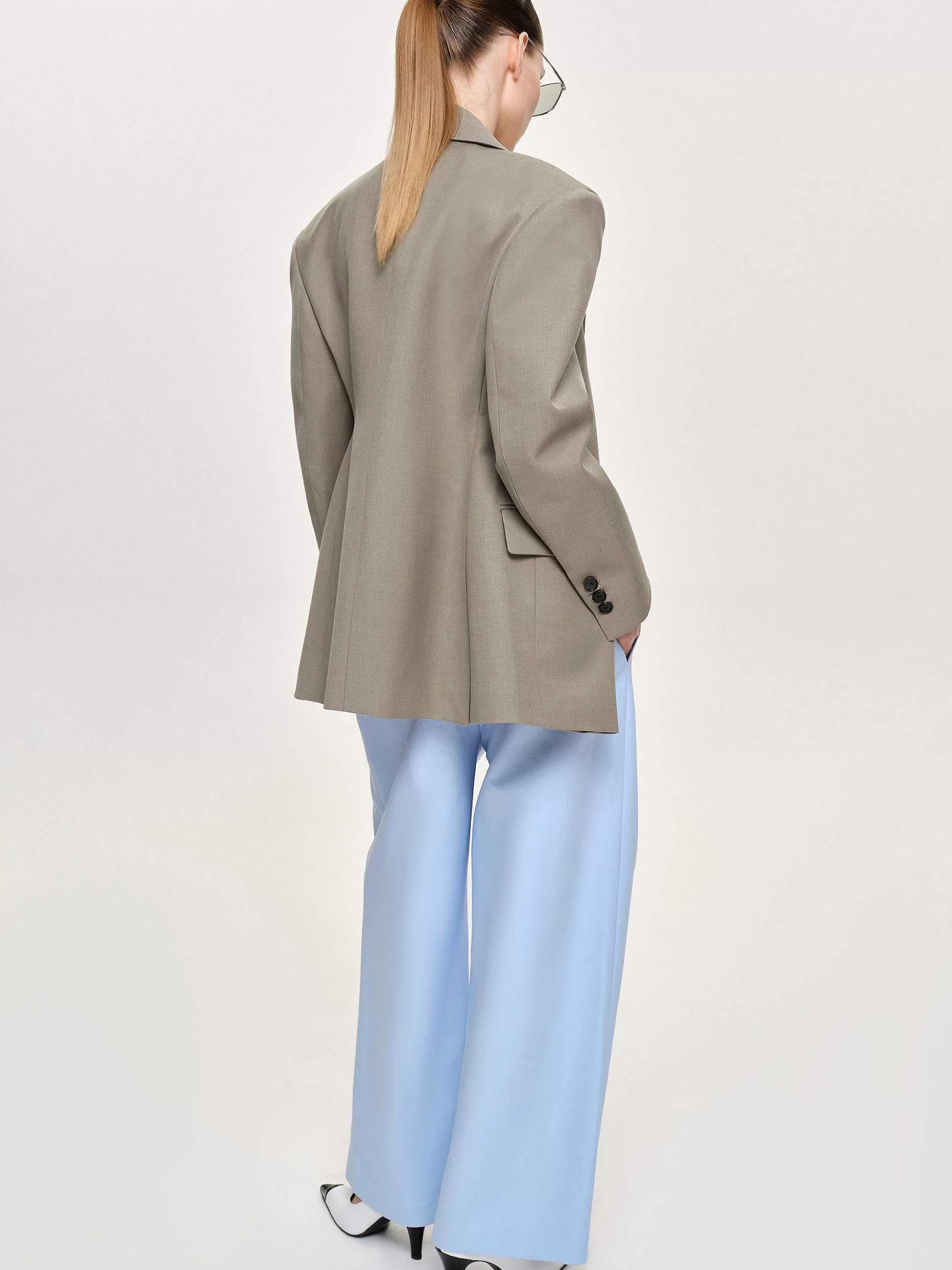 Women Source Unknown Outerwear-Messi Double Breasted Blazer, Dune