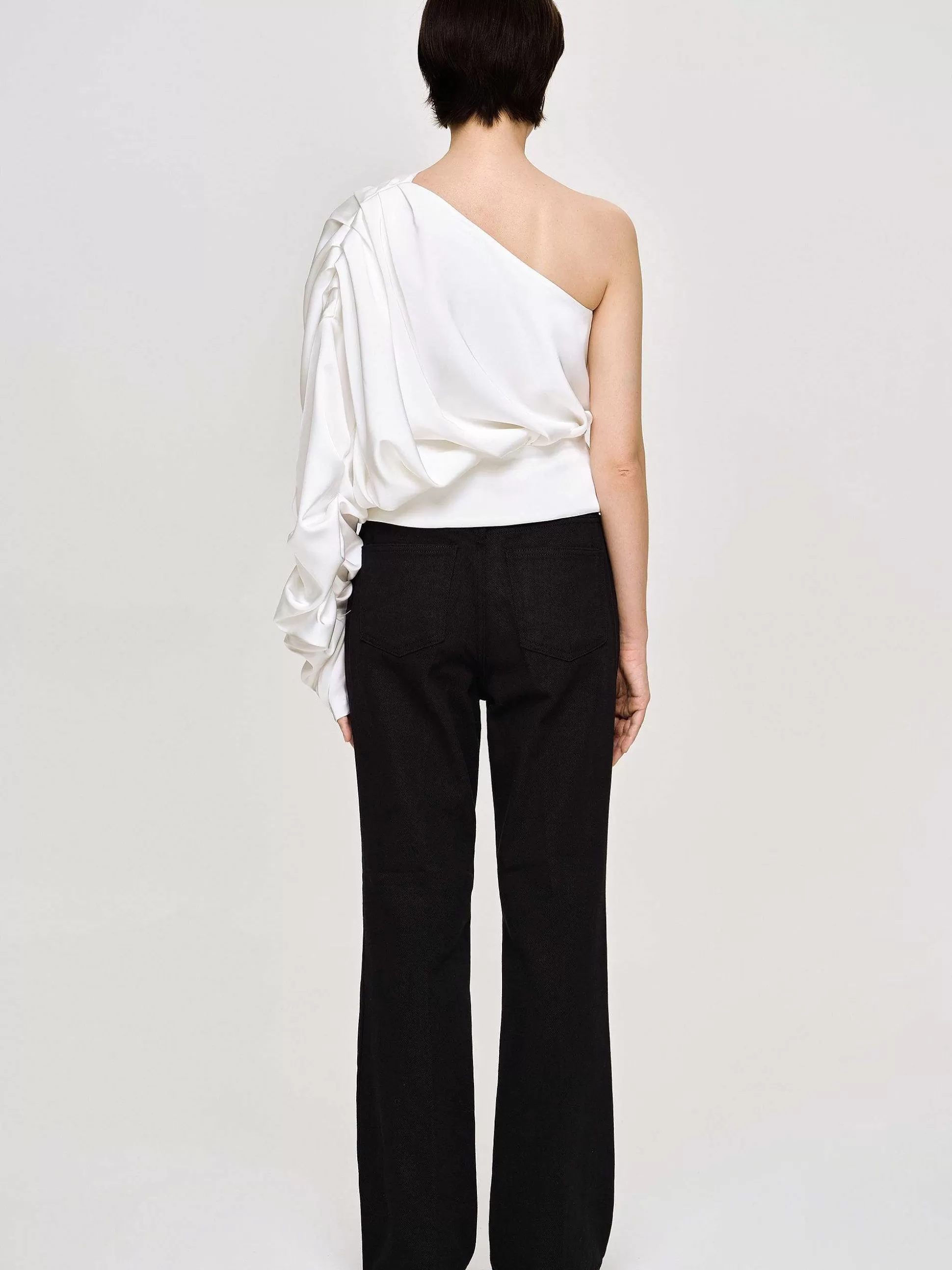 Women Source Unknown Tops-One-Shoulder Blouse, White