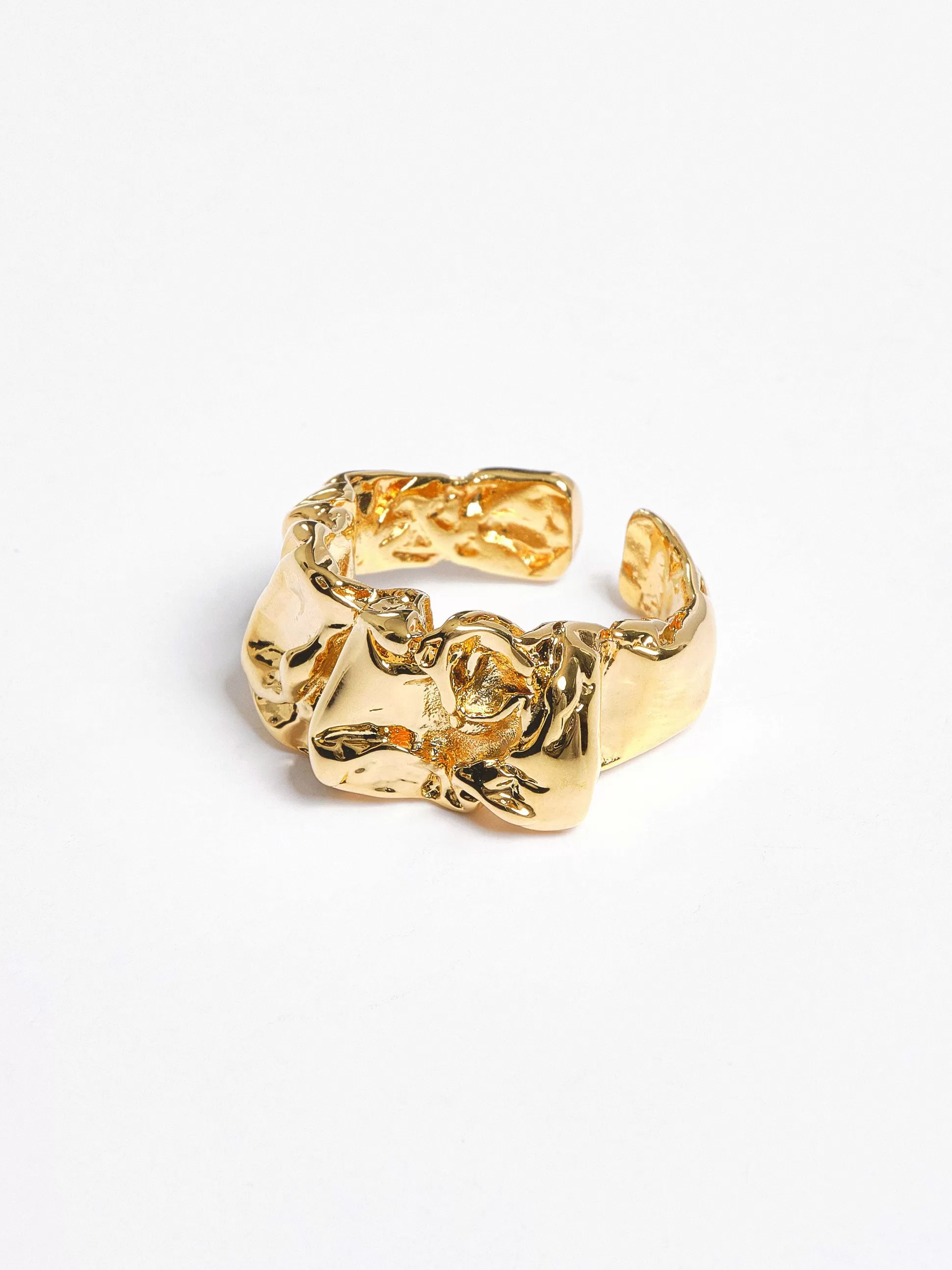 Women Source Unknown Accessories-Open Signet Ring, Gold