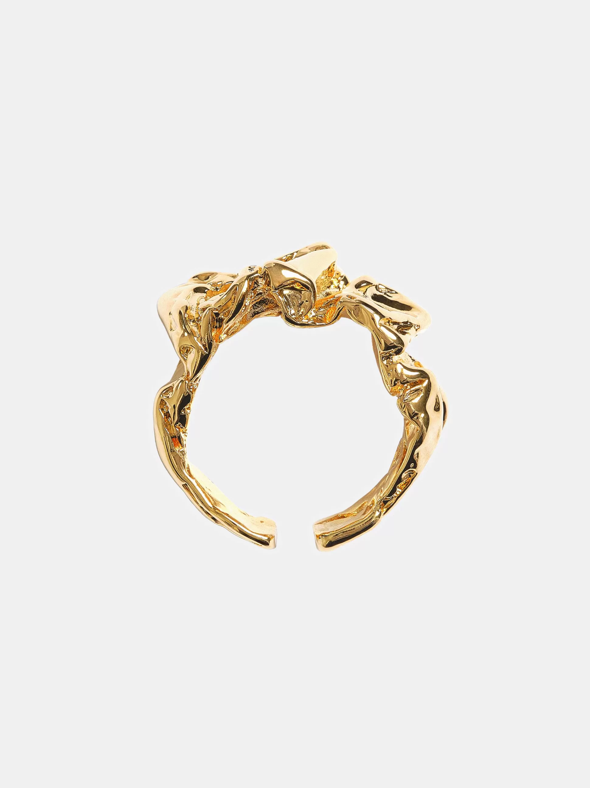 Women Source Unknown Accessories-Open Signet Ring, Gold