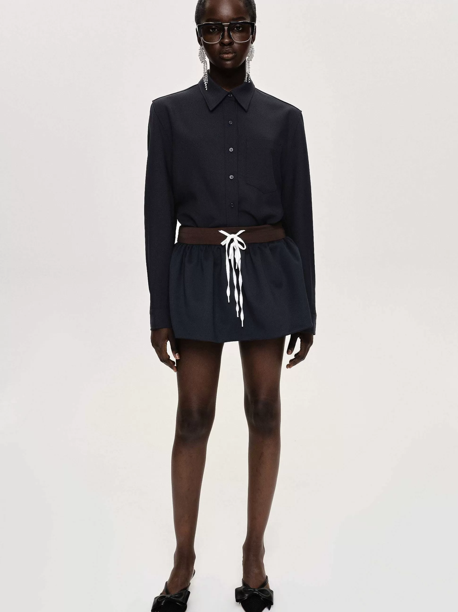 Women Source Unknown Bottoms-Padded-Effect Miniskirt, Navy