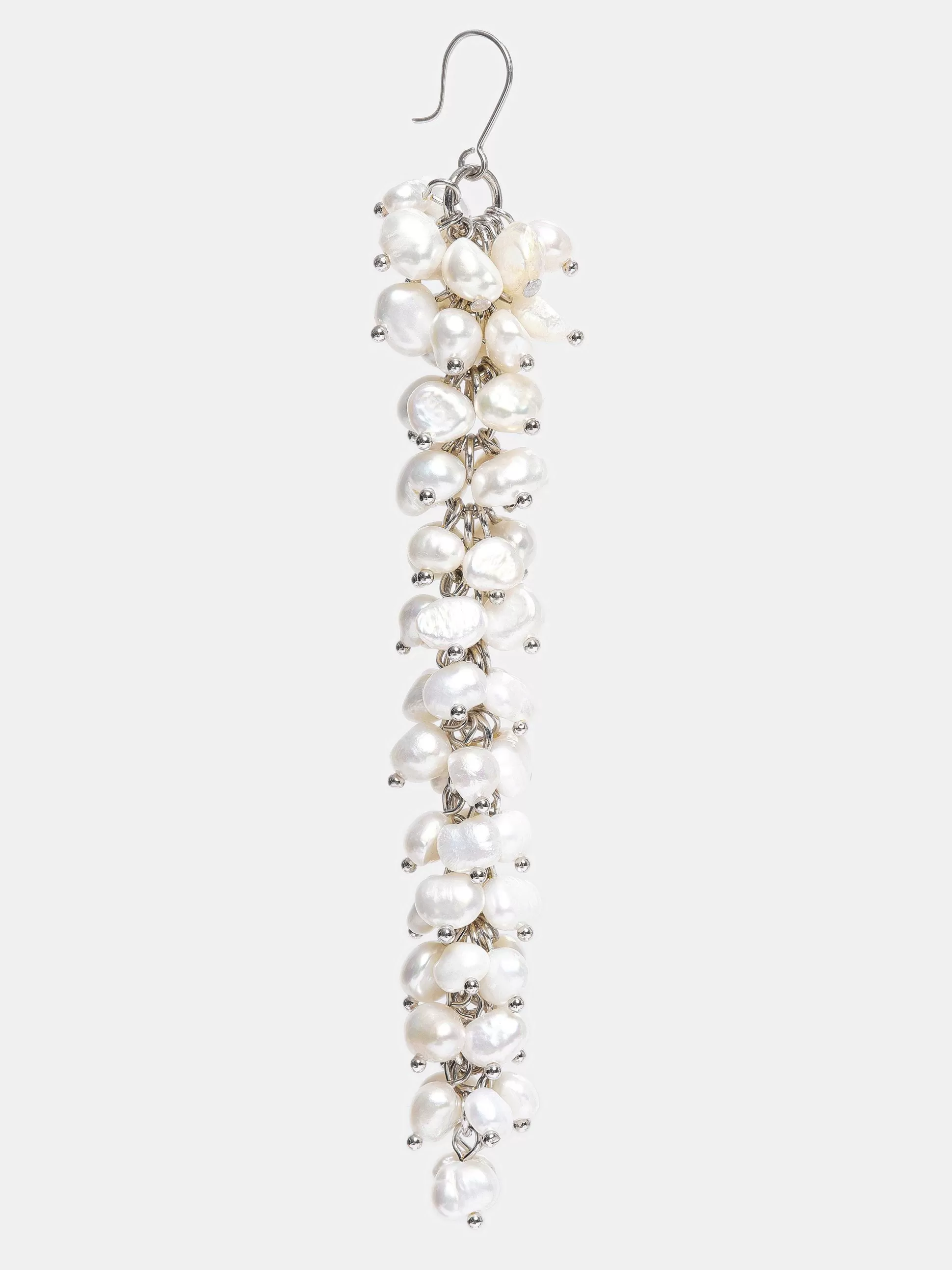Women Source Unknown Accessories-Pearl Drop Earrings, White