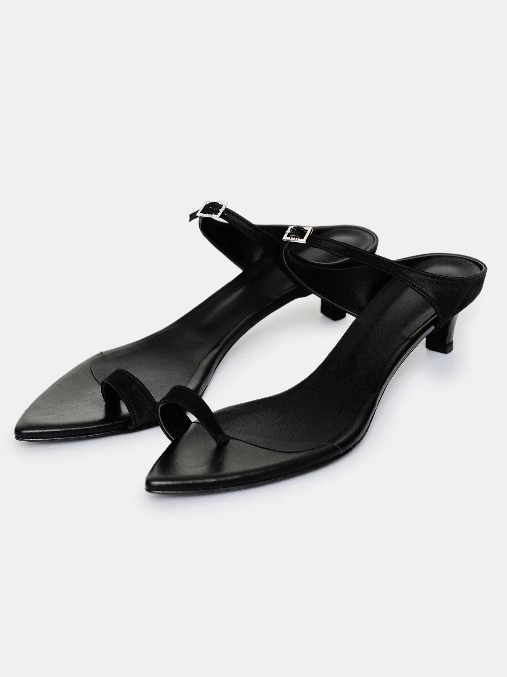 Women Source Unknown Shoes & Bags-Pisa Toe Ring Rhinestone Mules, Black