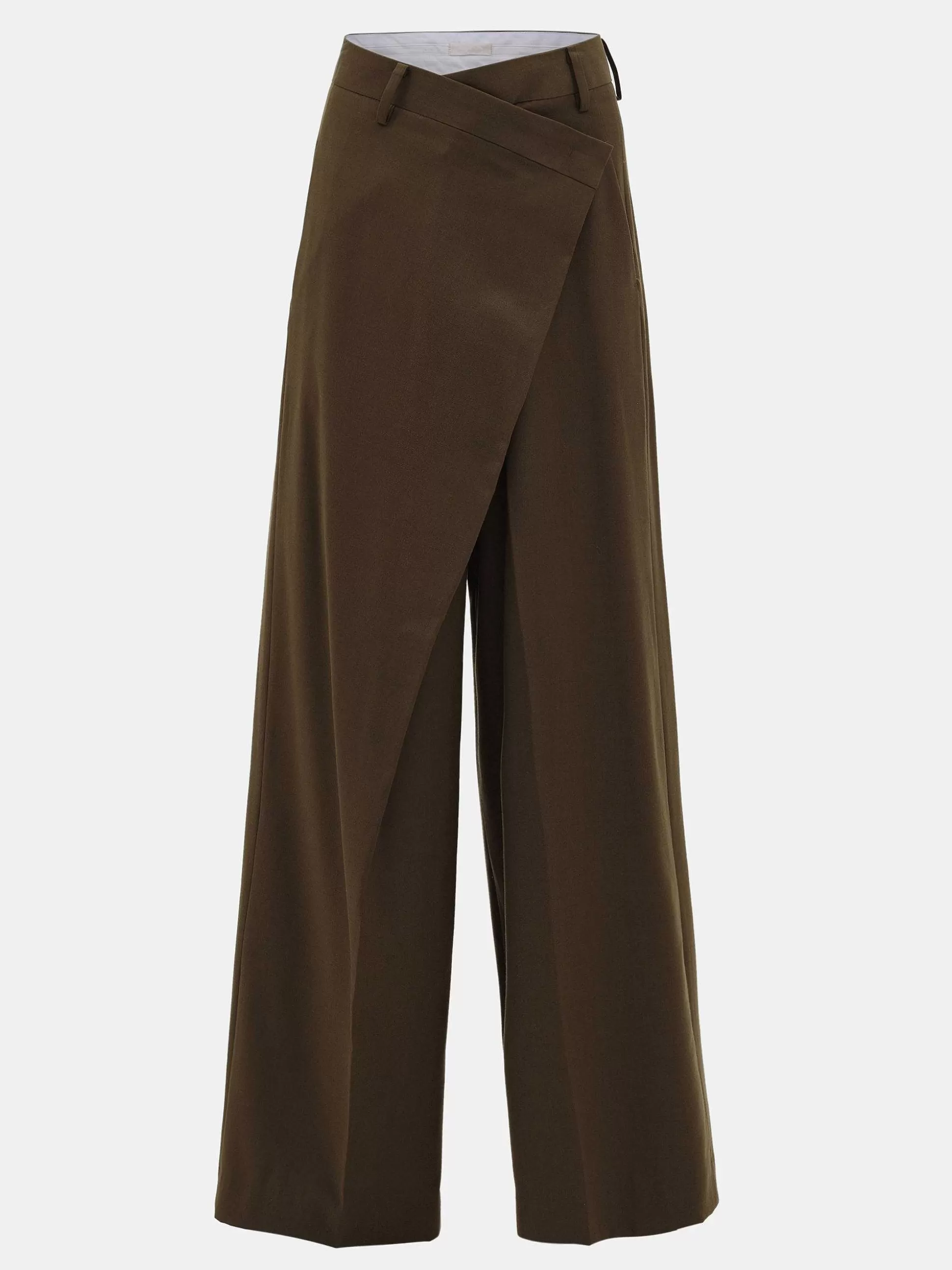 Women Source Unknown Bottoms-Rennert Criss Cross Trousers, Saddle Brown