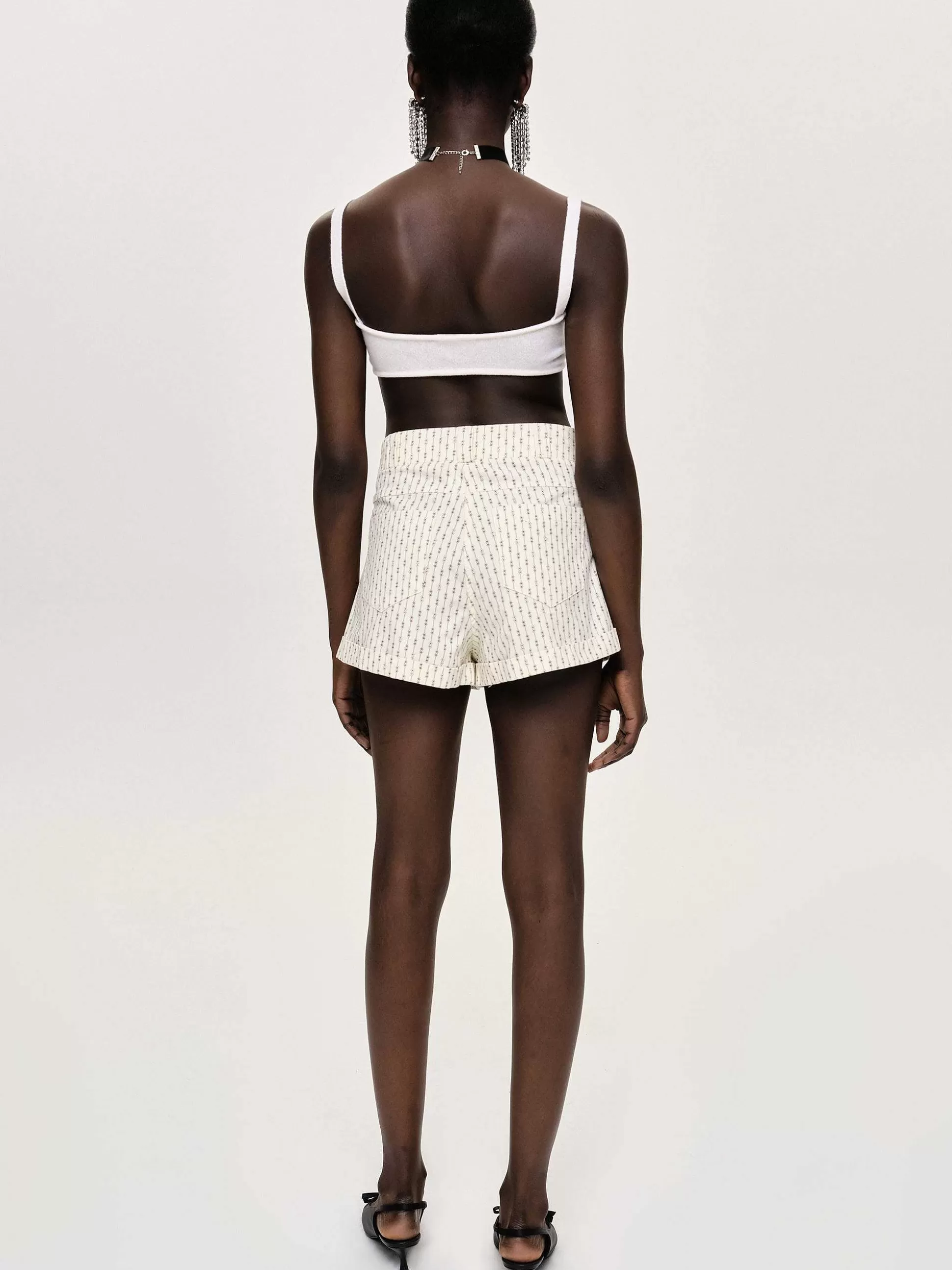 Women Source Unknown Tops-Rib Knit Bra, White