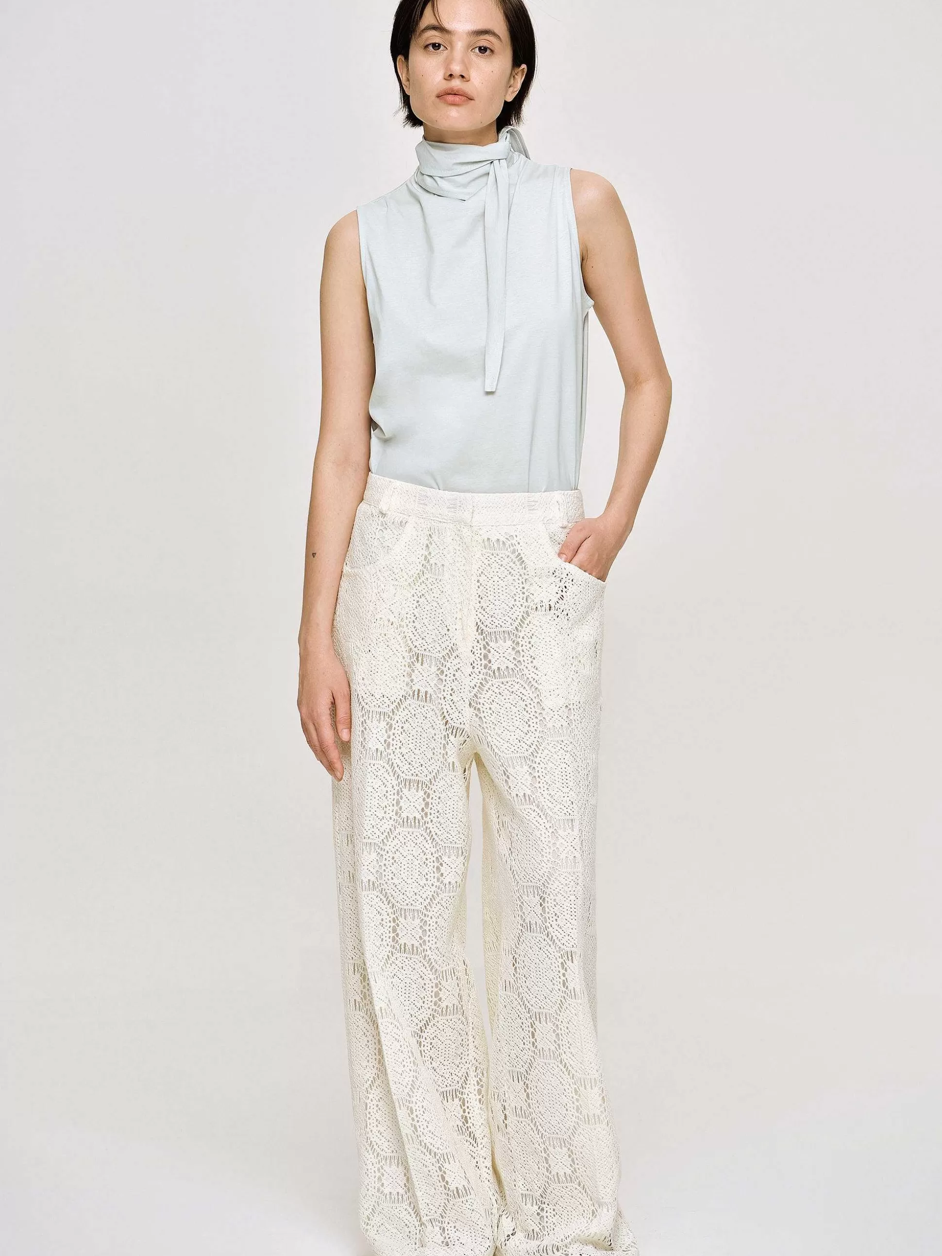 Women Source Unknown Accessories-Scarf-Neck Top, Blizzard Blue