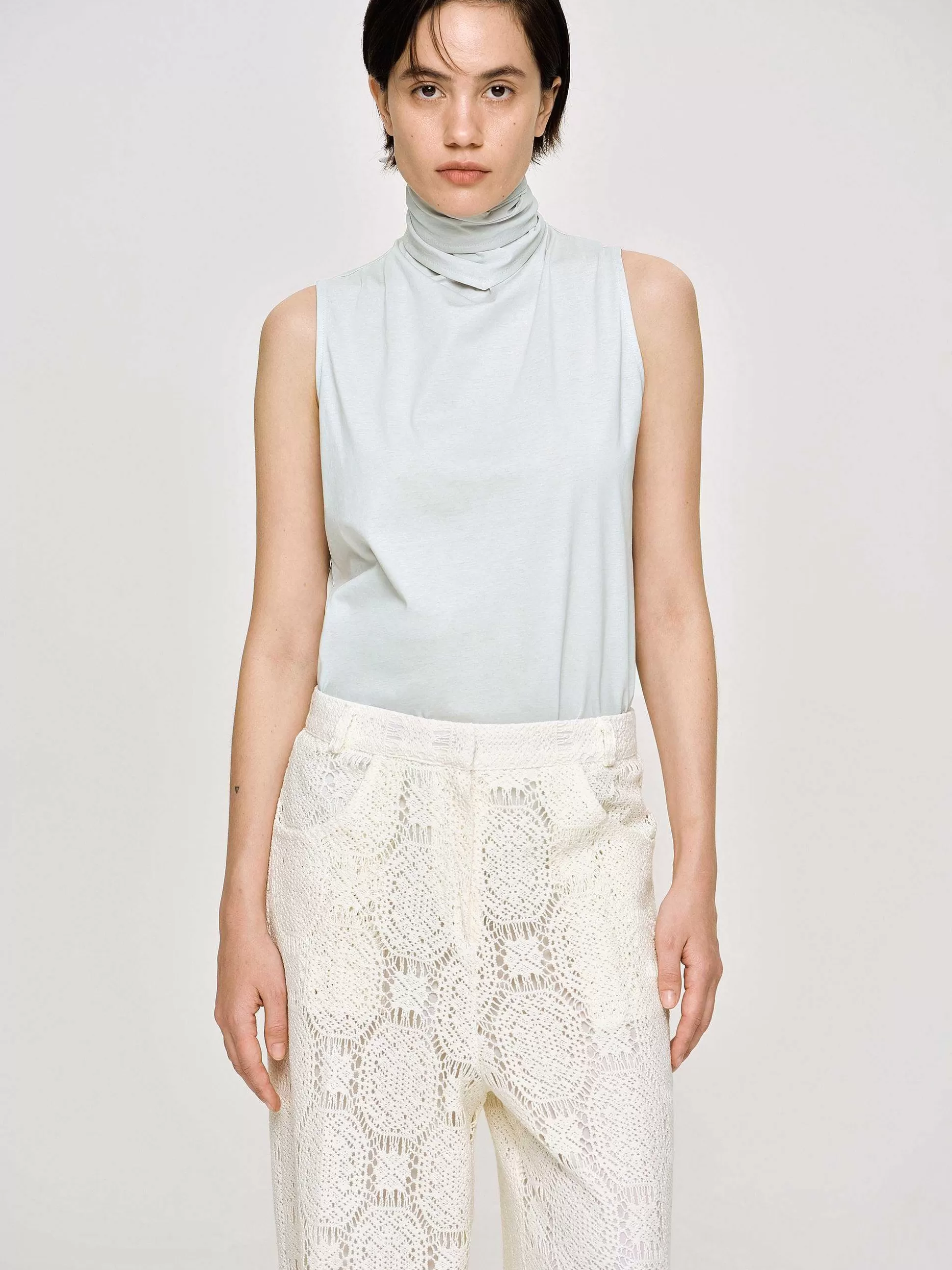 Women Source Unknown Accessories-Scarf-Neck Top, Blizzard Blue