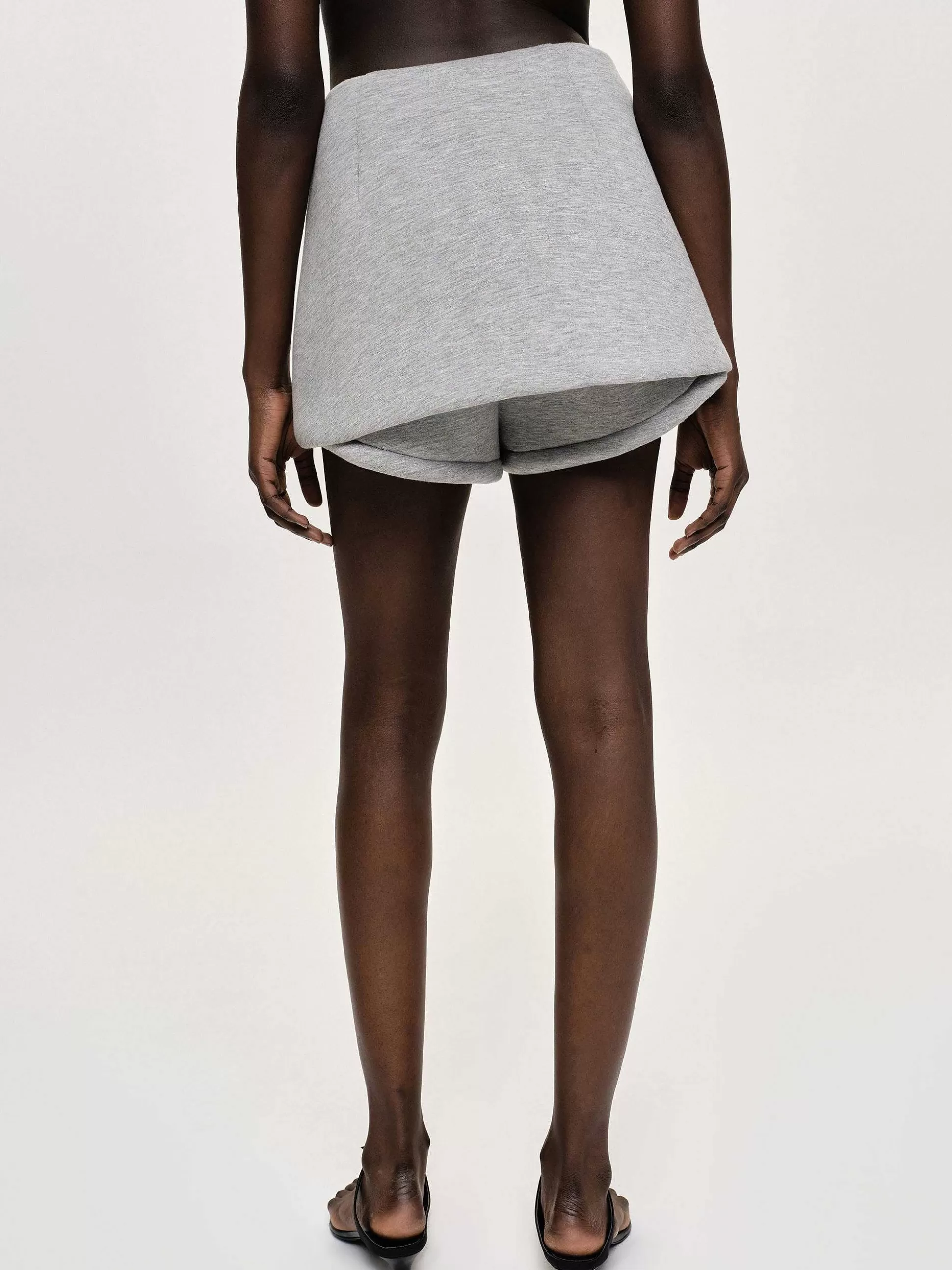Women Source Unknown Clothing-Segura Sweat Mini Skorts, Gainsboro Melange