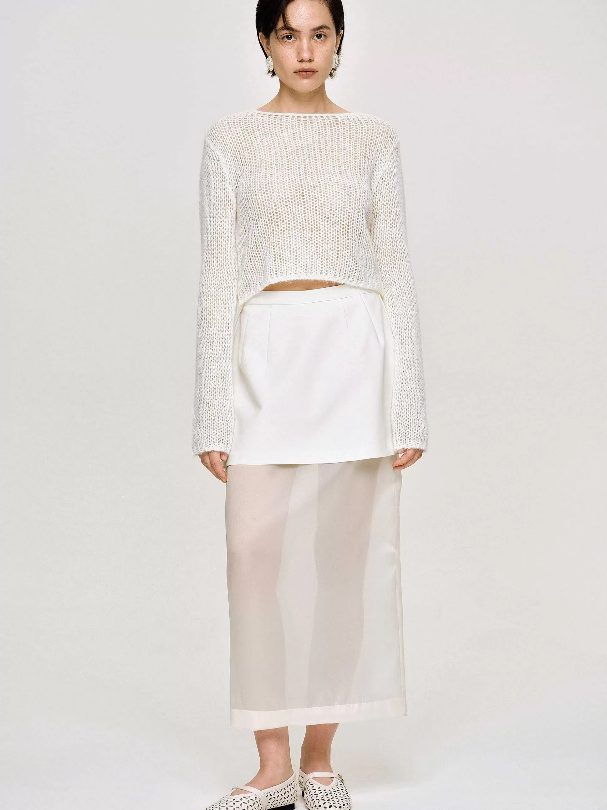 Women Source Unknown Co-Ords-Semi-Sheer Knit, Birch