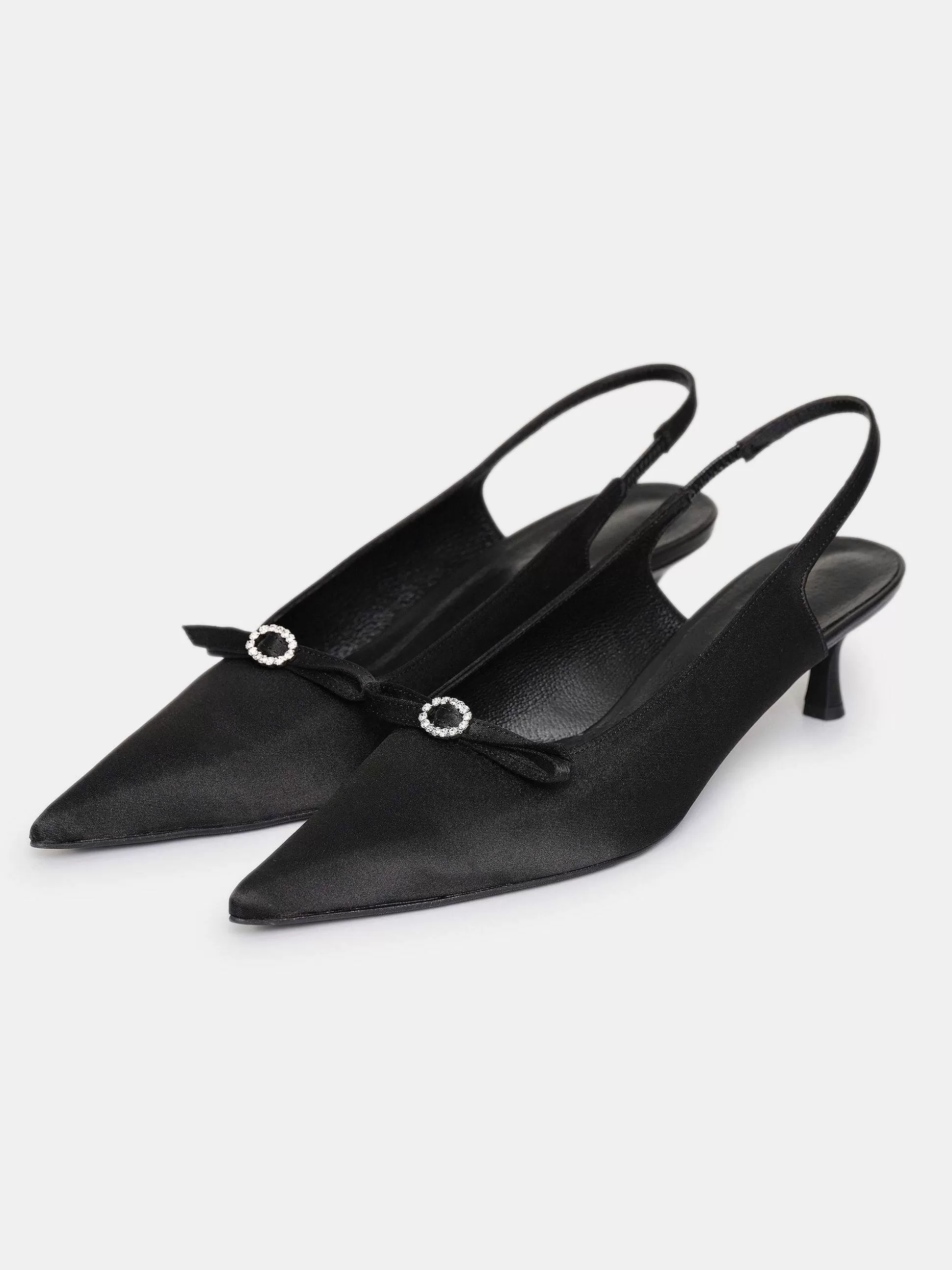 Women Source Unknown Shoes & Bags-Sifua Front Buckle Slingback Sandals, Black