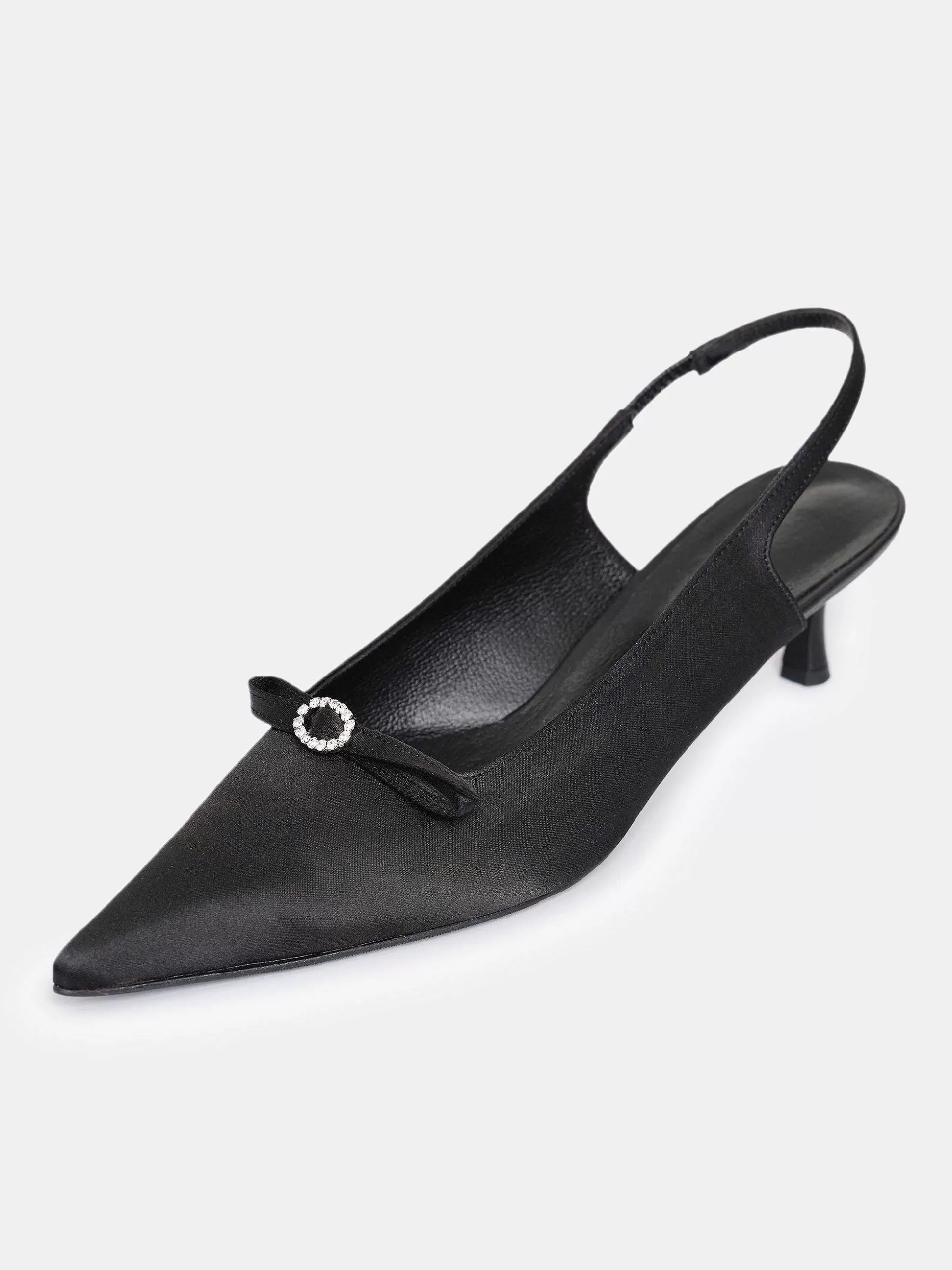 Women Source Unknown Shoes & Bags-Sifua Front Buckle Slingback Sandals, Black