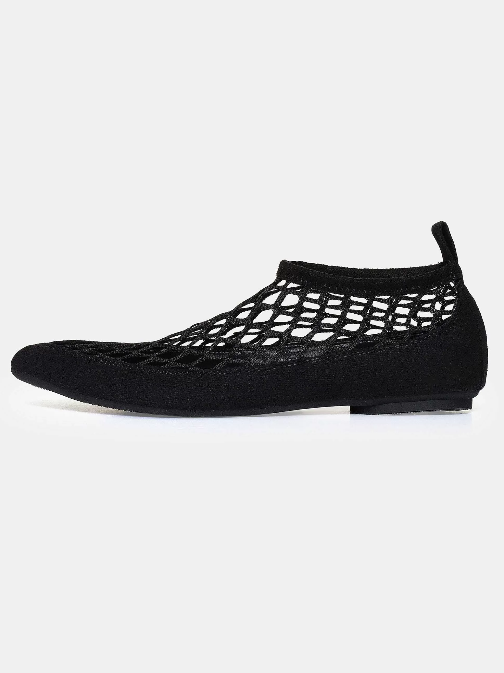 Women Source Unknown Shoes & Bags-Sock Flat Mesh Ballerina, Black