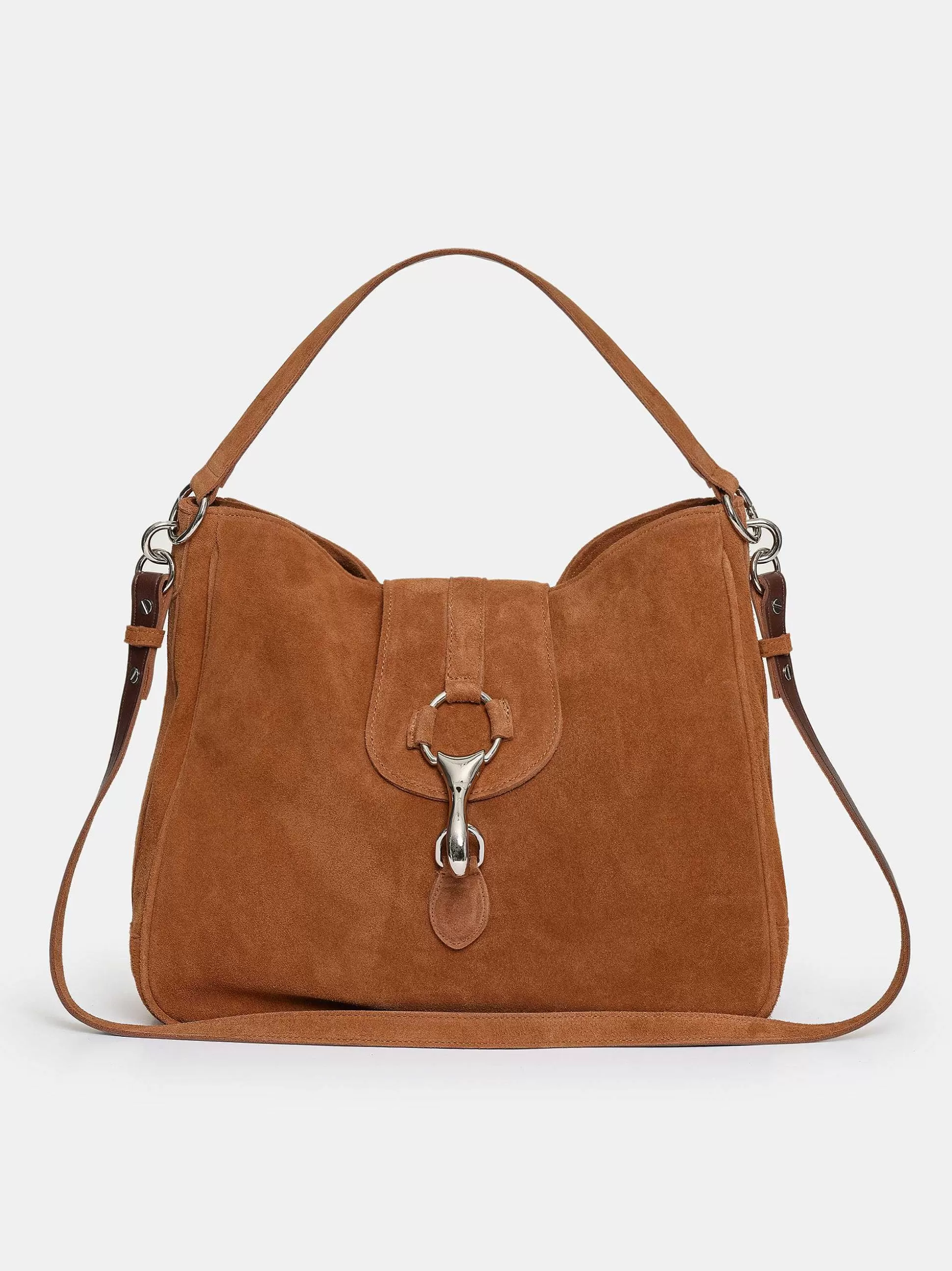 Women Source Unknown Clothing-Suede Hobo Bag, Copper