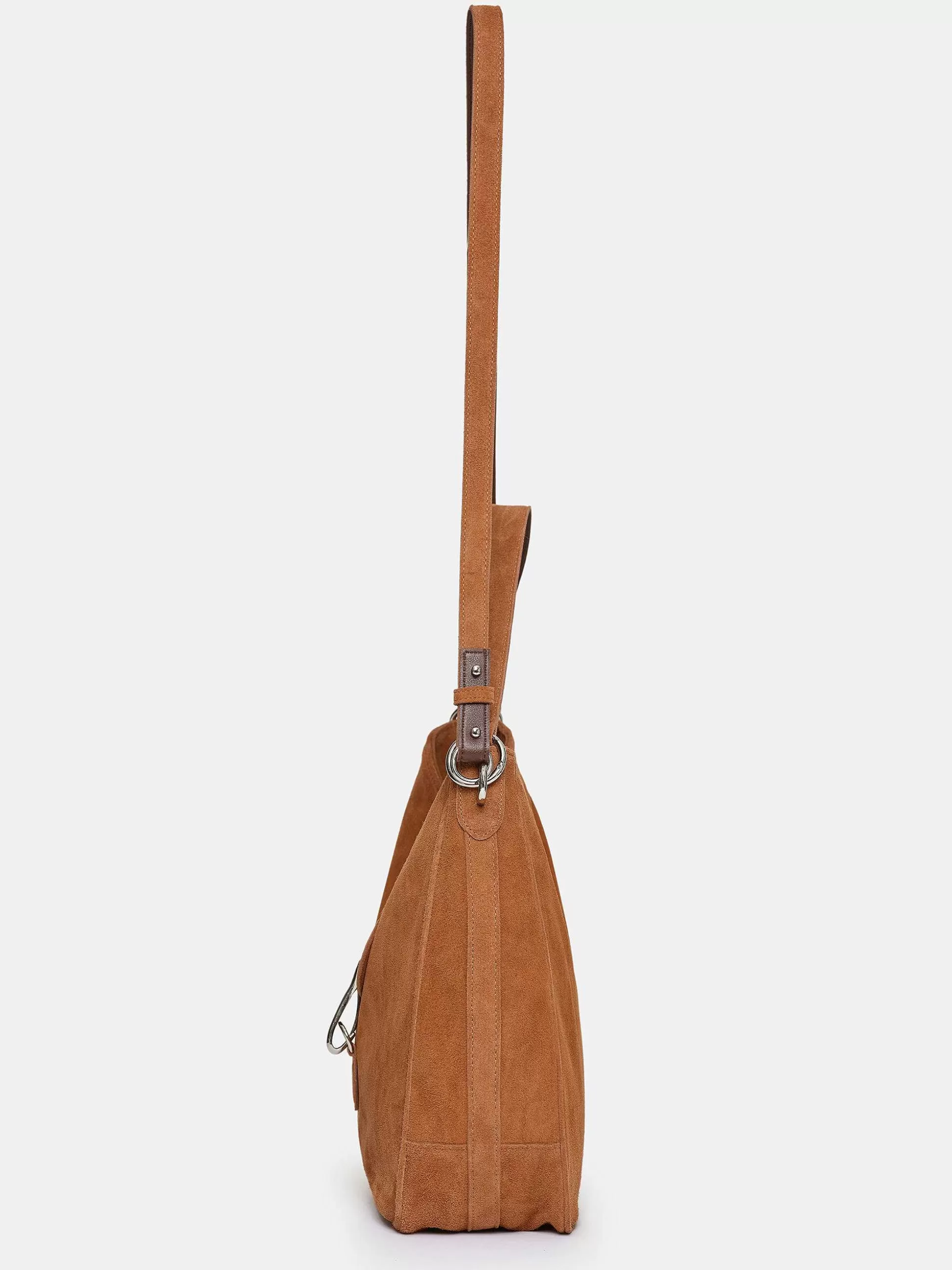 Women Source Unknown Clothing-Suede Hobo Bag, Copper
