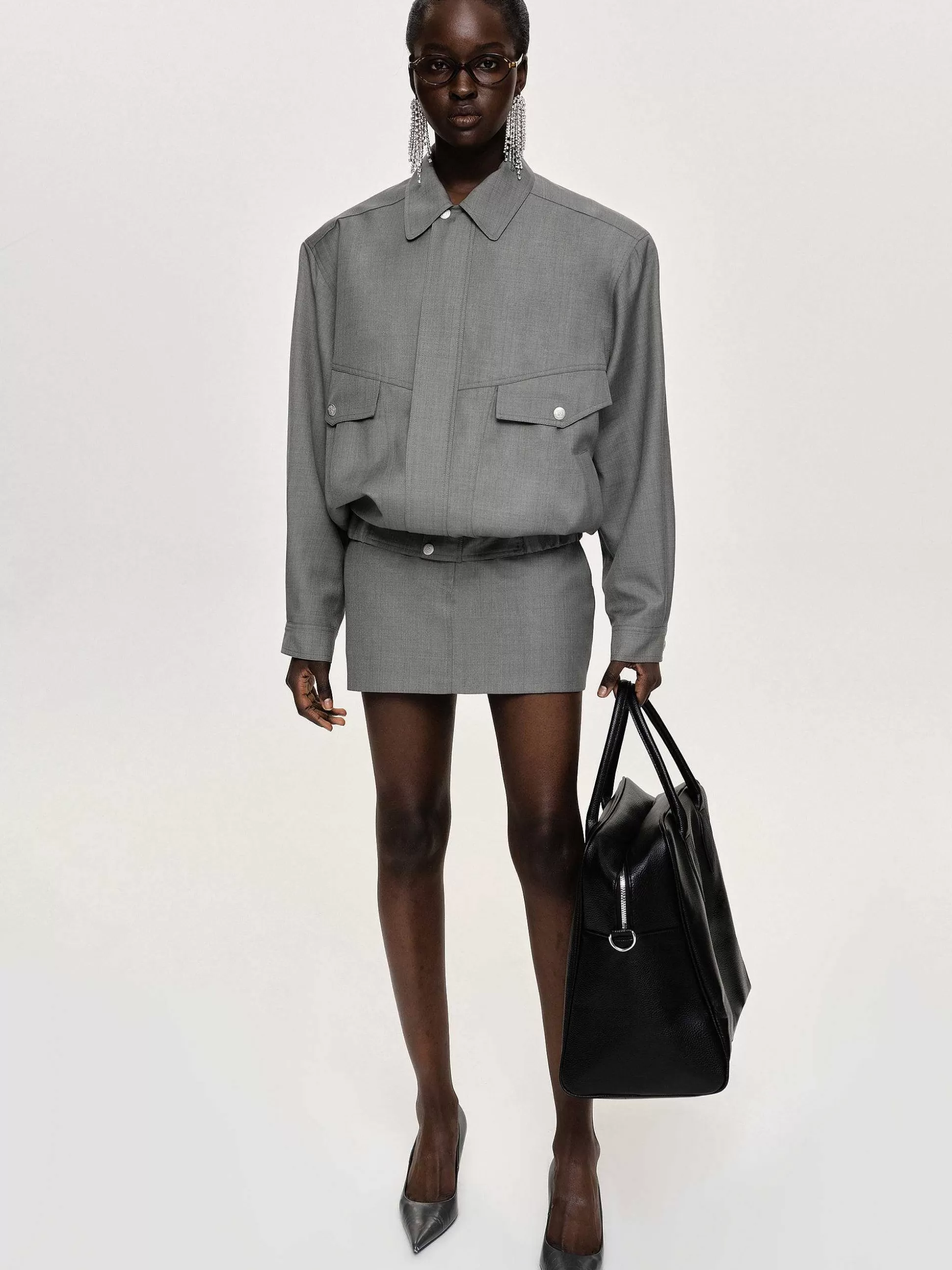 Women Source Unknown Co-Ords-Tailored Miniskirt, Dove