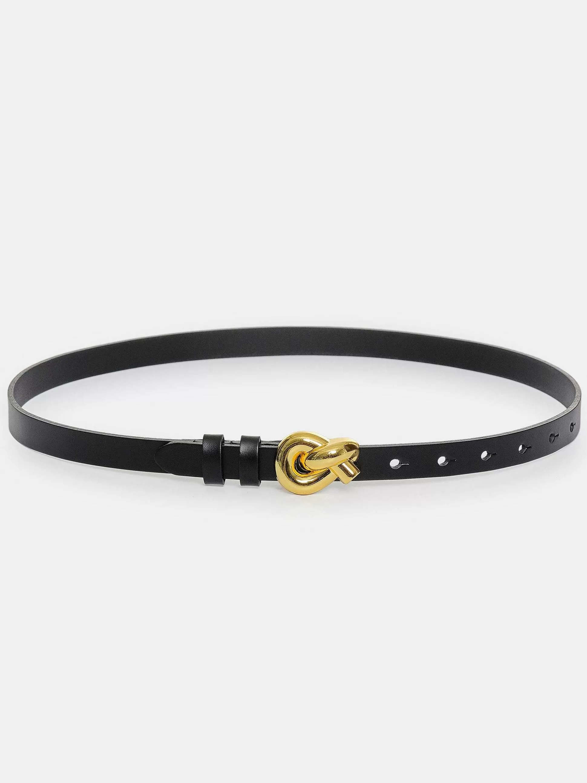 Women Source Unknown Accessories-Twisted Knot Buckle Belt, Black