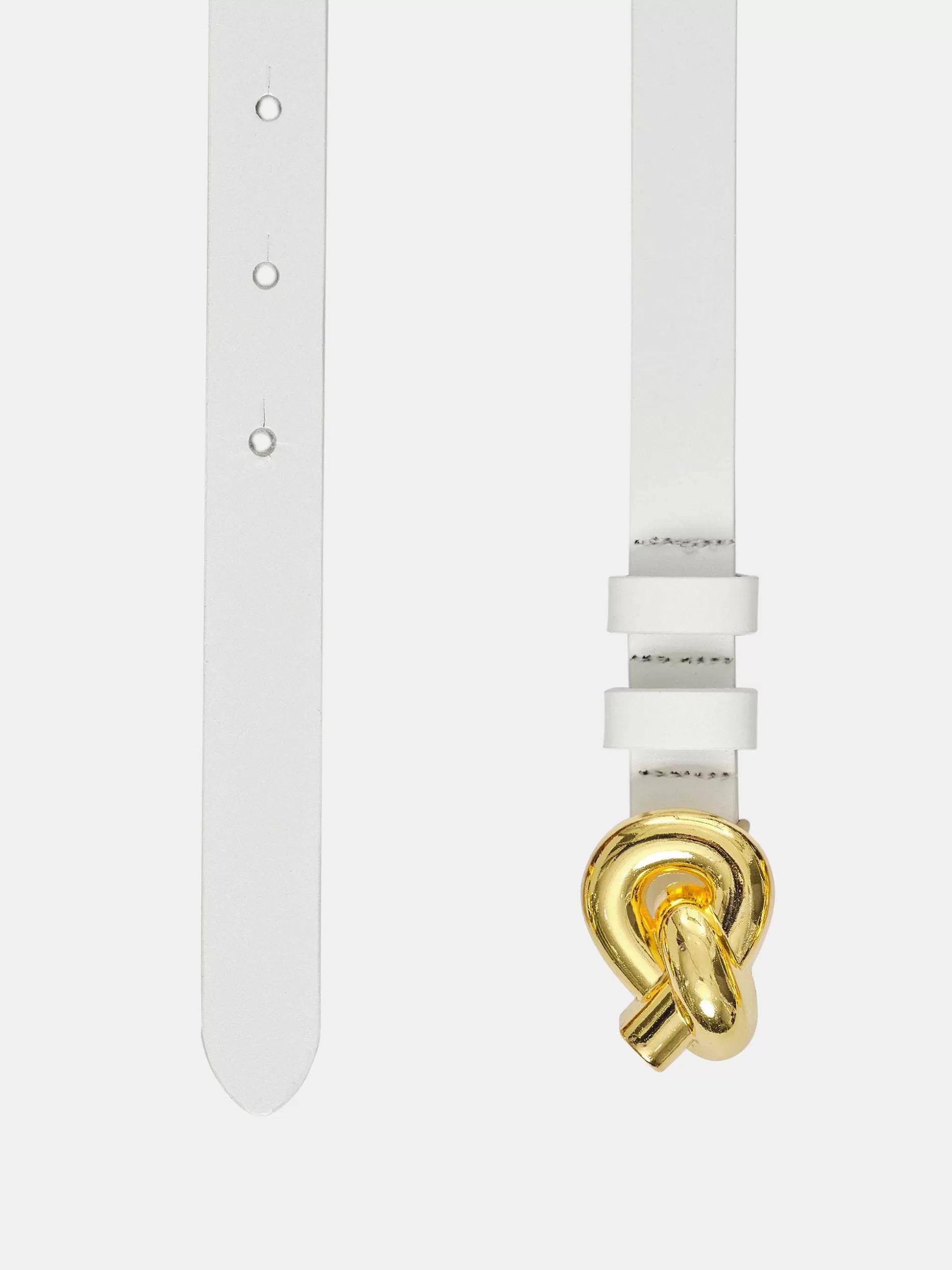 Women Source Unknown Accessories-Twisted Knot Buckle Belt, White
