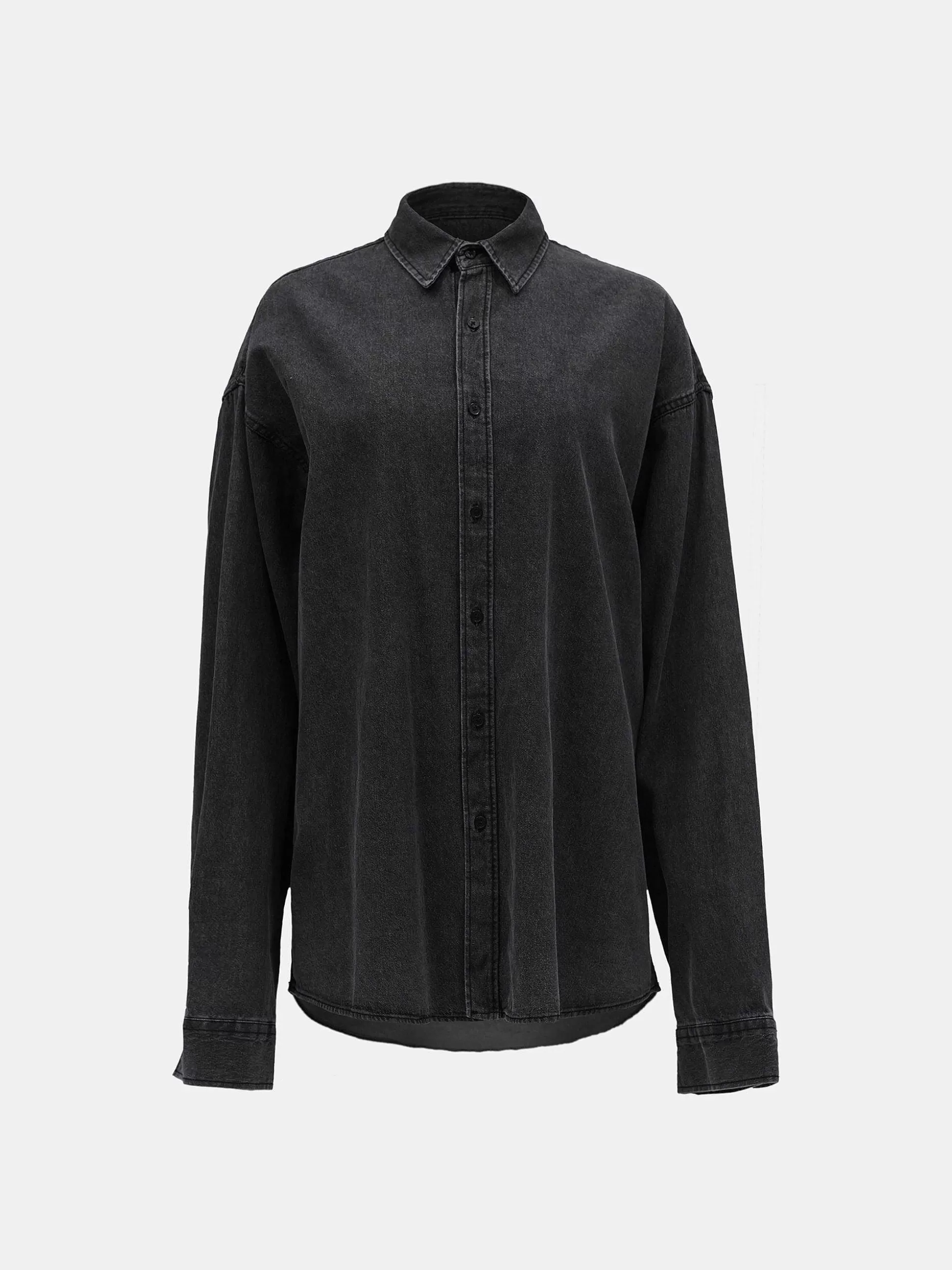Women Source Unknown Accessories-Unisex Denim Shirt, Black Washed